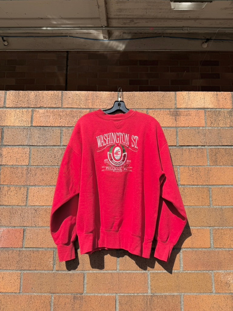 90s WSU Cougars Midwest Embroidery Crewneck Sz L