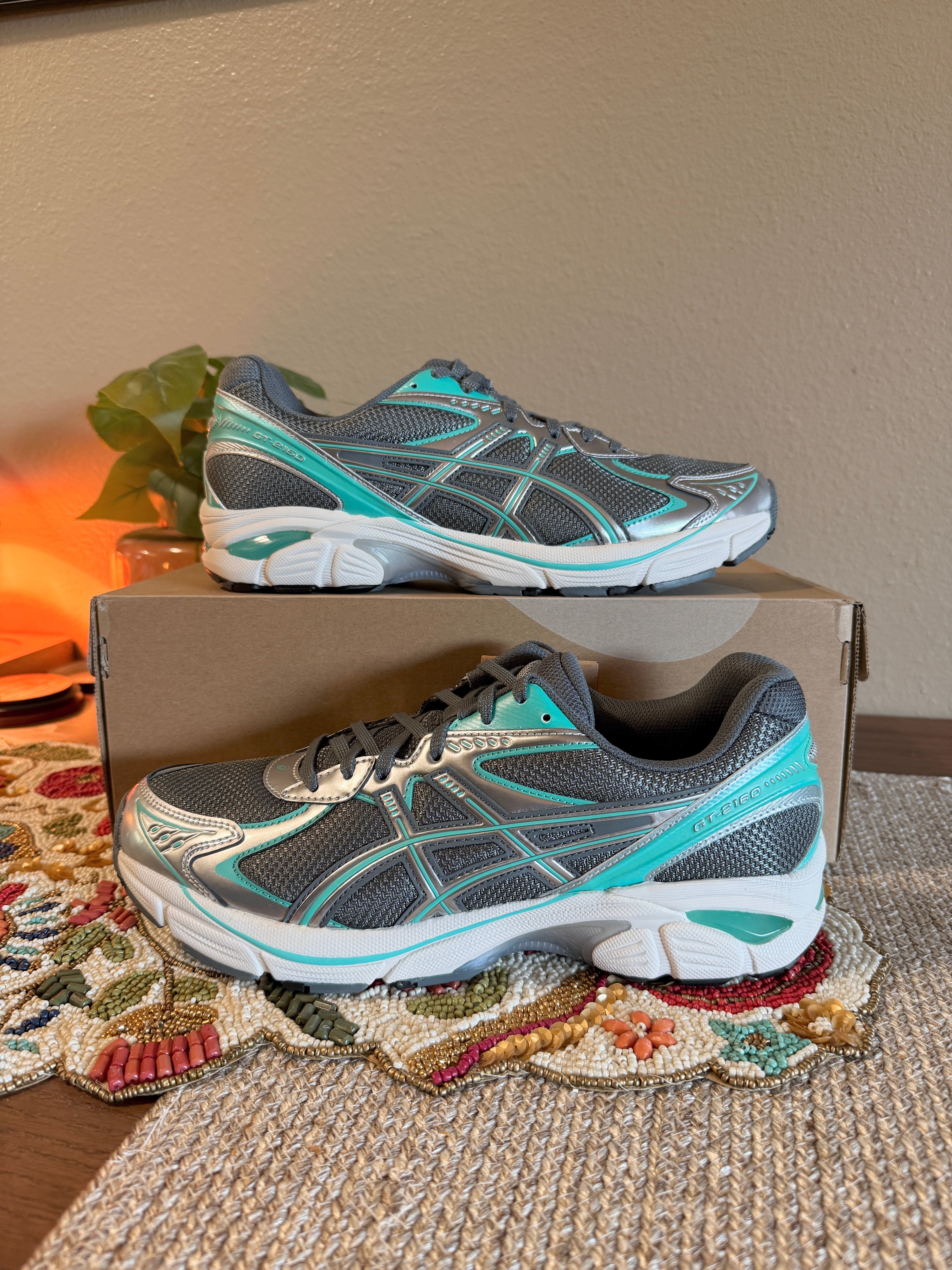 Asics GT-2160 Steel Grey Waterfall Size 11