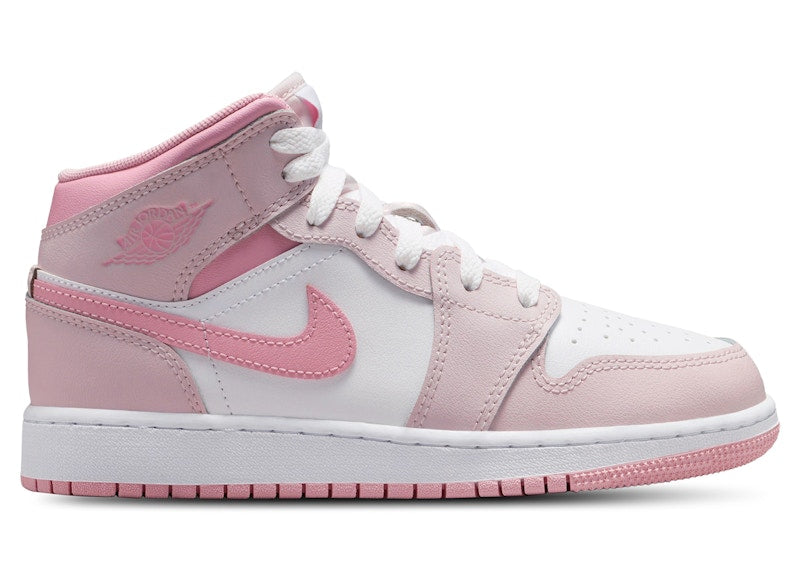 Jordan 1 Mid Pearl Pink White (GS) SZ 6.5Y MISSING LID