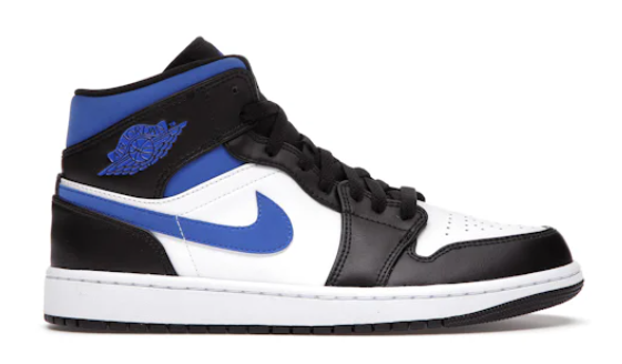 Jordan 1 Mid White Black Racer Blue (GS) (SIZE 5.5Y)