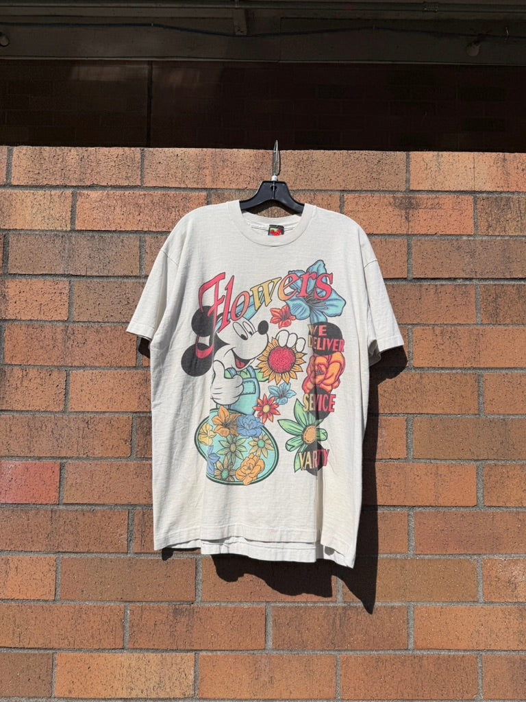90s Mickey Mouse Florist Tee Sz XL