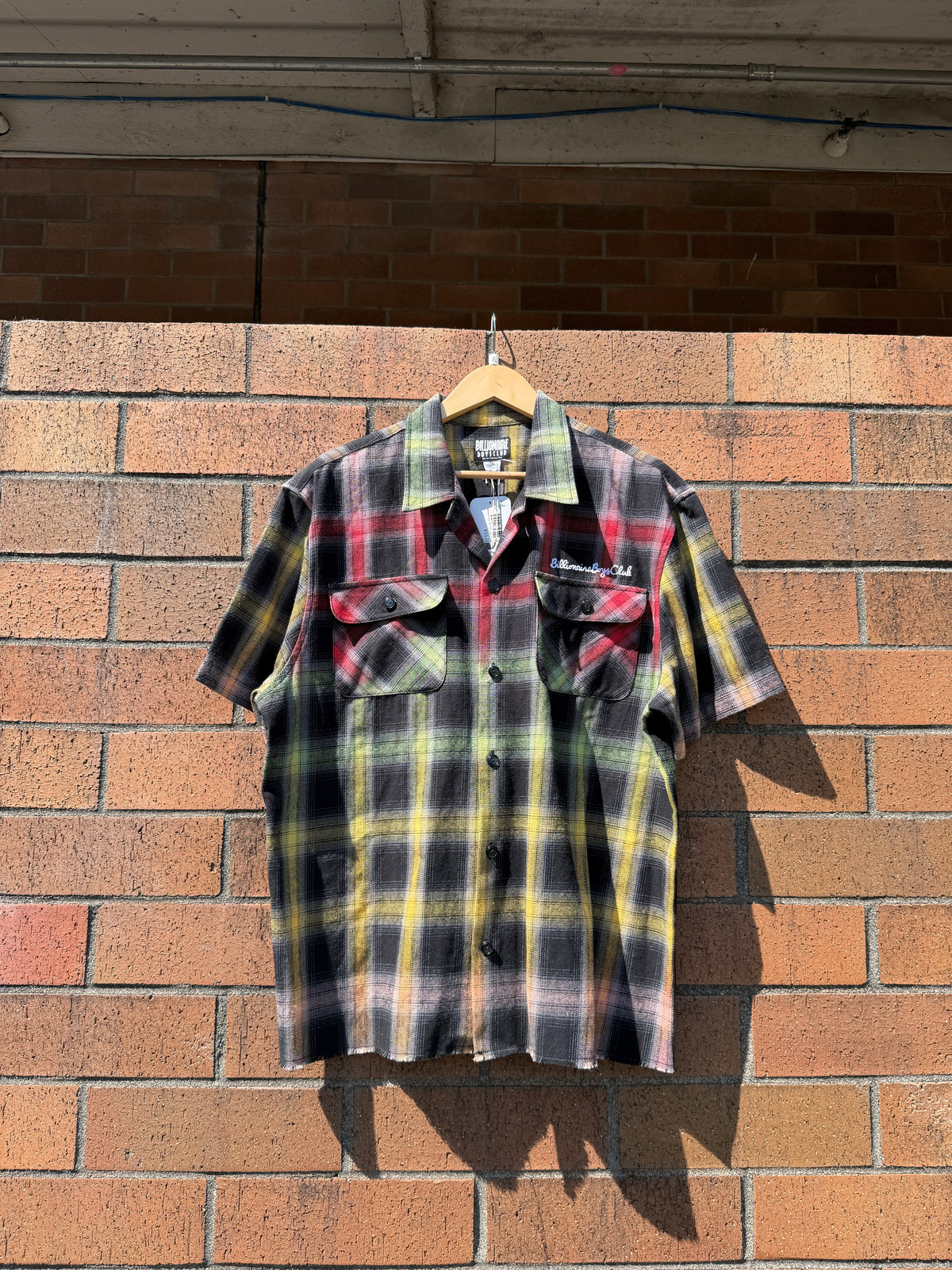 Billionaire Boys Club Rave Short Sleeve Plaid Flannel NWT Size XL