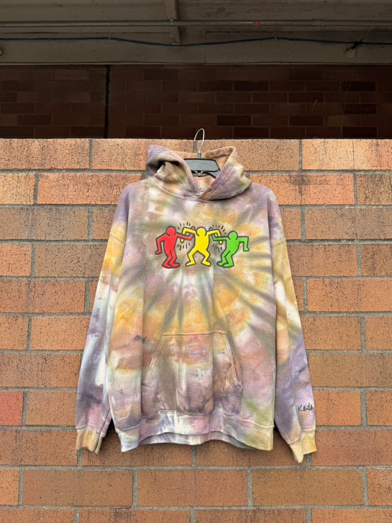 Keith Haring Friends Hand Dyed Hoodie Size L