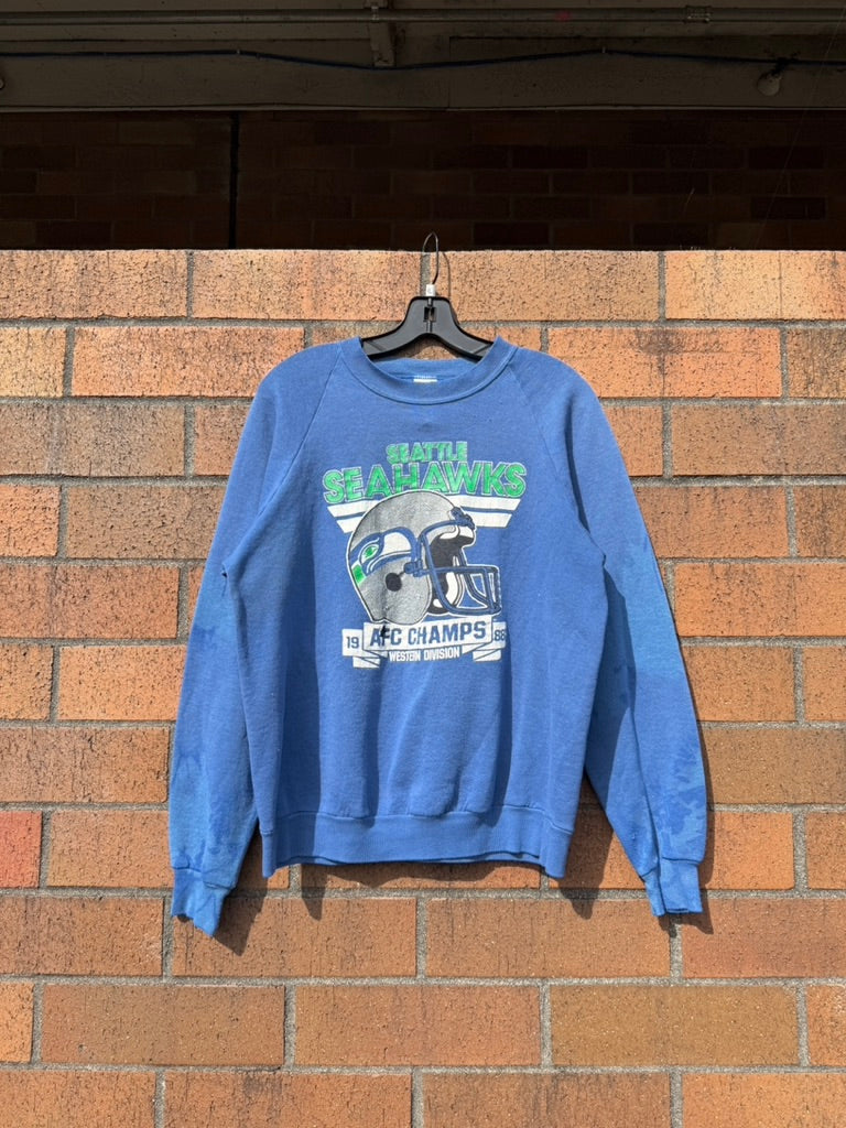 1988 Seattle Seahawks AFC Champs Jerzees Crewneck Sz XL
