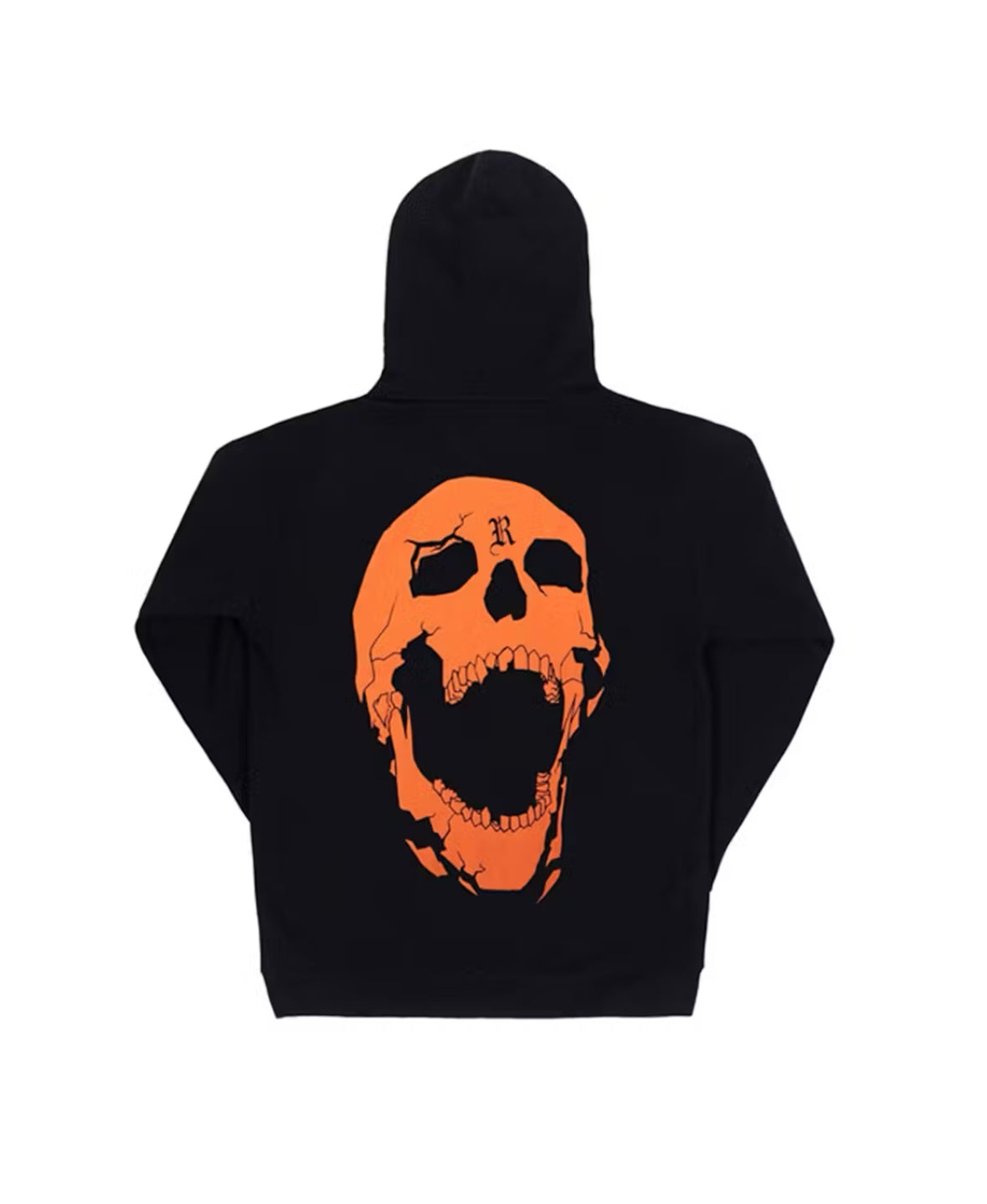 Revenge Arch Orange Black Skull Hoodie Sz Medium
