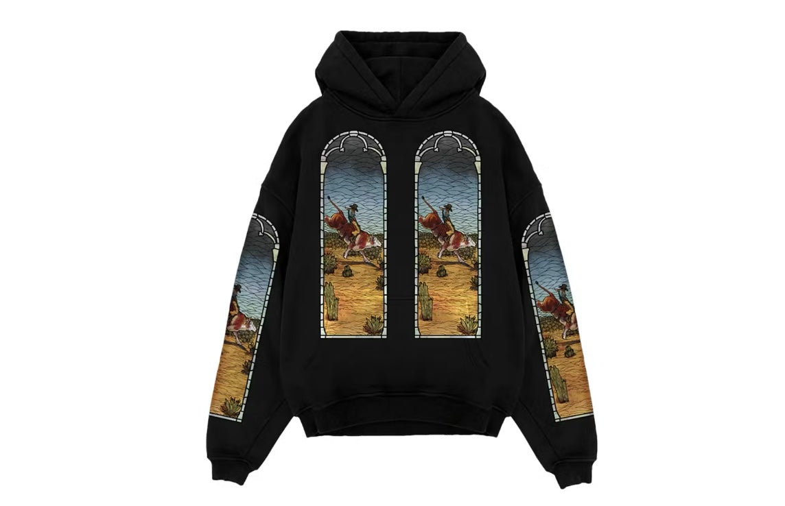 Who Decides War x EST Gee Stained Glass Hoodie Sz Medium
