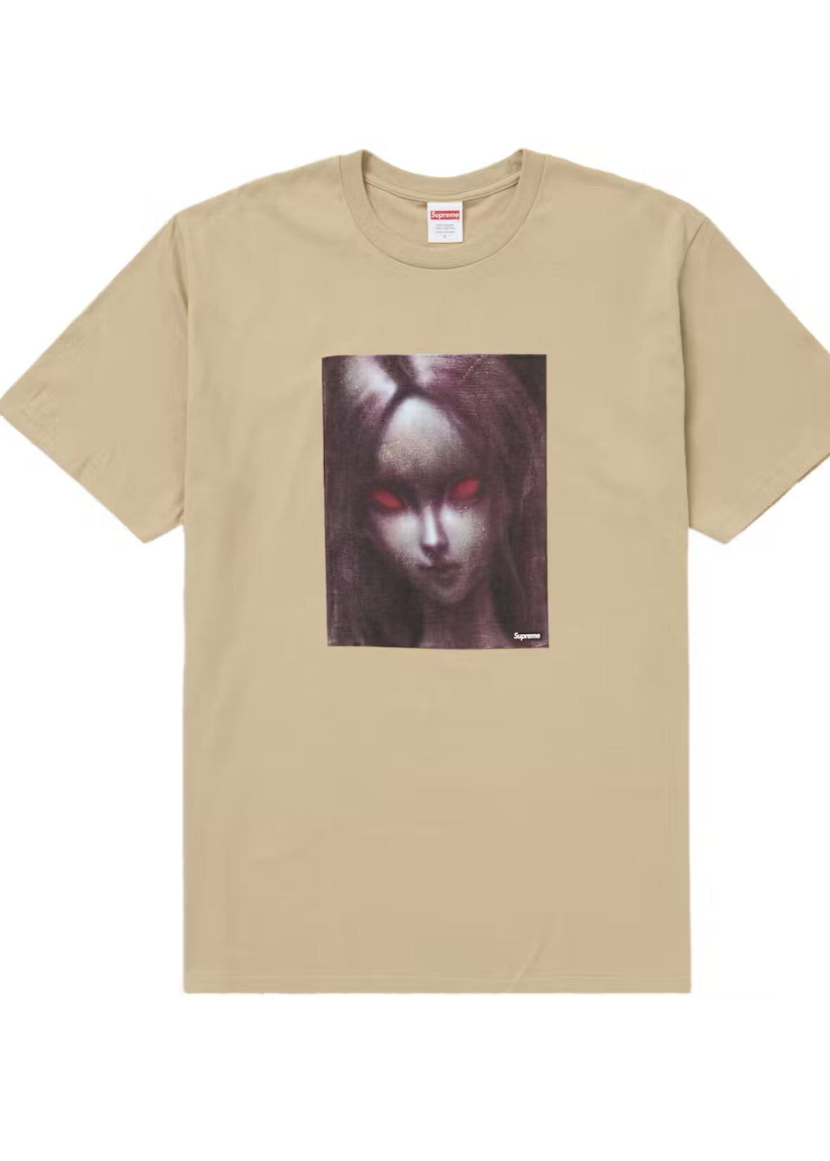 Supreme Red Eyes Khaki Tee Sz Large