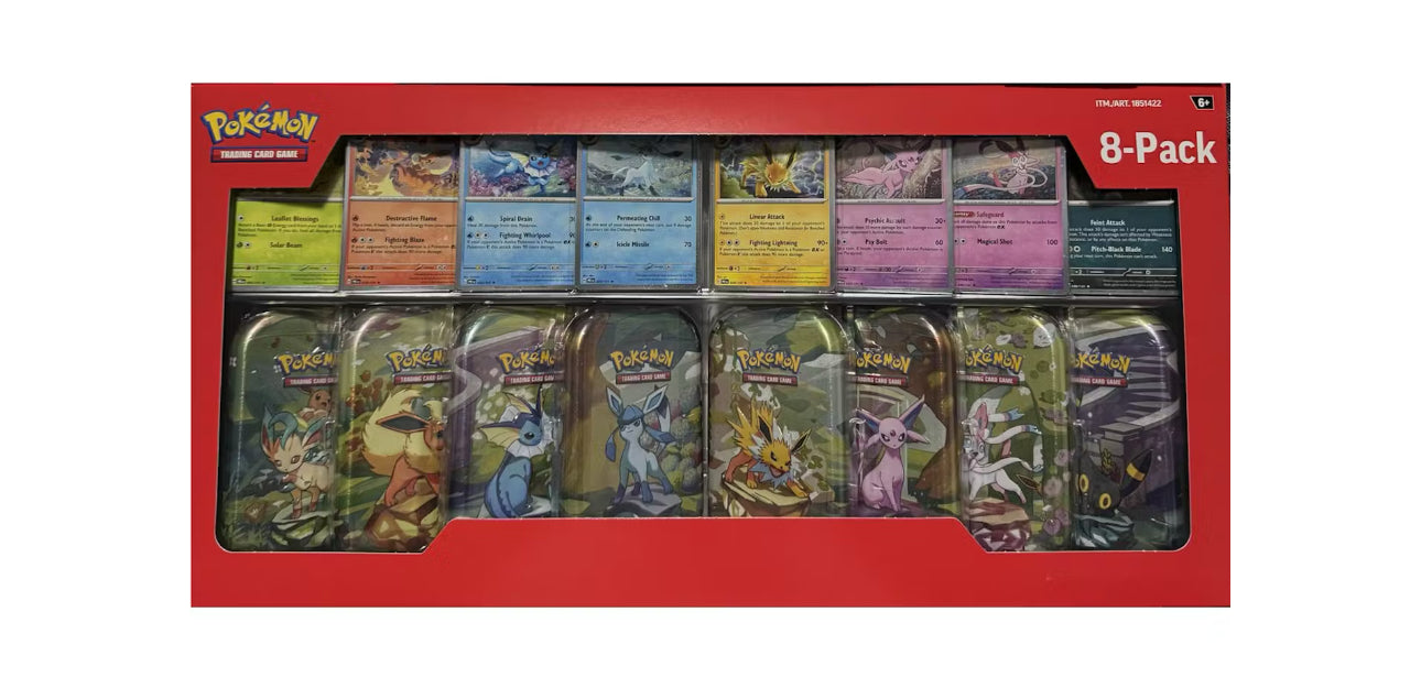 Costco Prismatic Evolutions 8PK Mini Tin Bundle