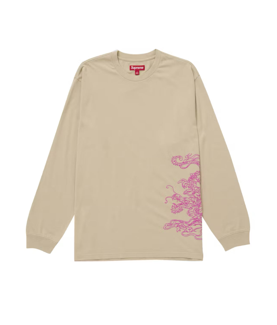 Supreme Dragon Embroidered  Tee Sz Large