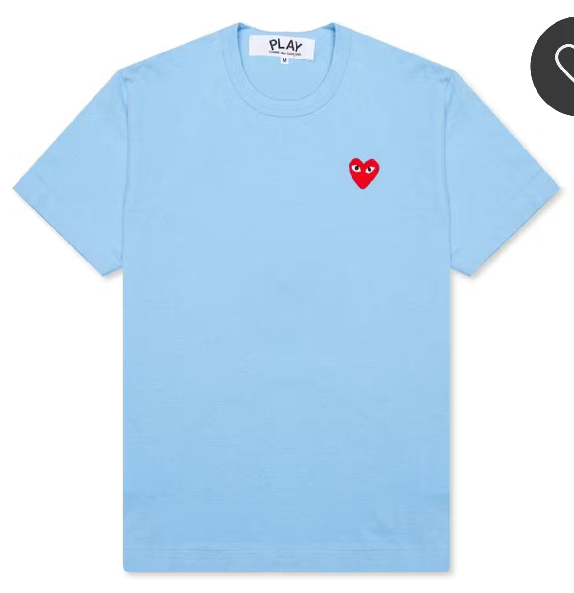 Comme des Garçons Play Red Heart Tee SZ Medium