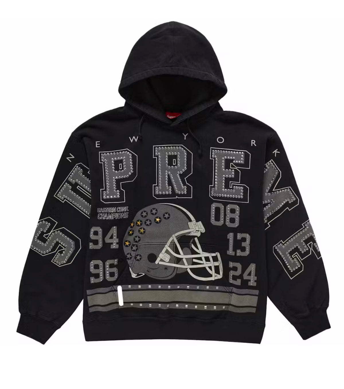 Supreme Champions Studded Hoodie Sz Medium (Washed)