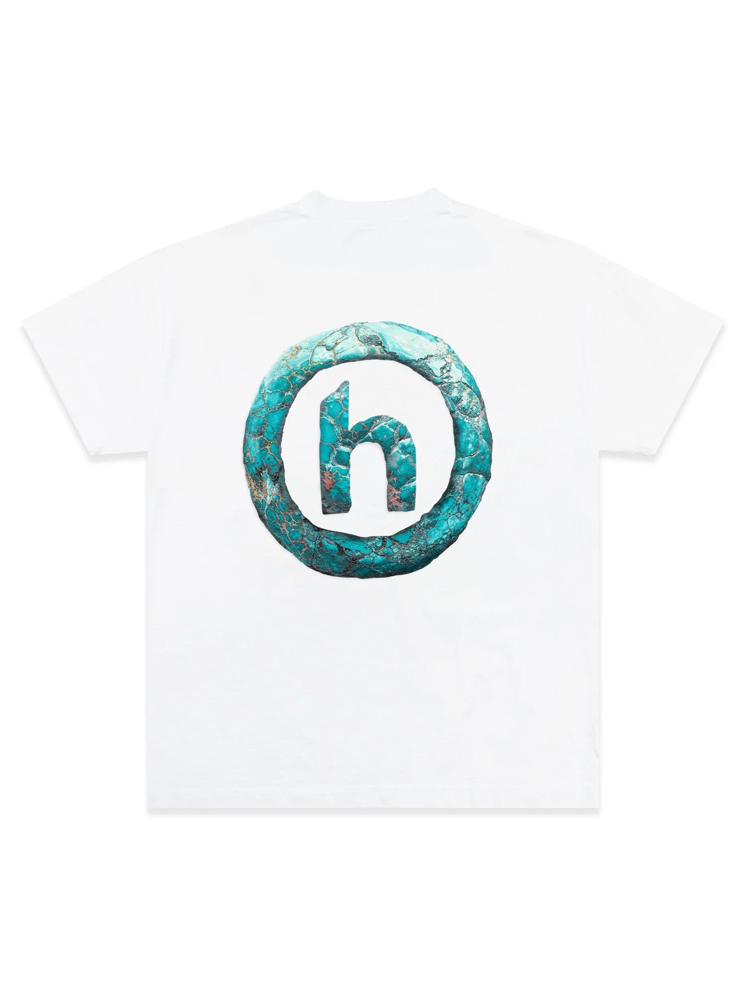 Hidden NY Ancient Turquoise H Logo Tee White Sz L