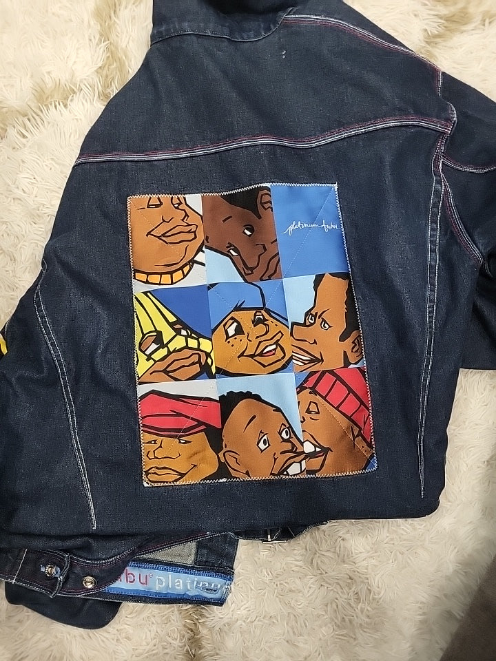 Fubu Platinum Fat Albert Denim Jacket Sz 2XL