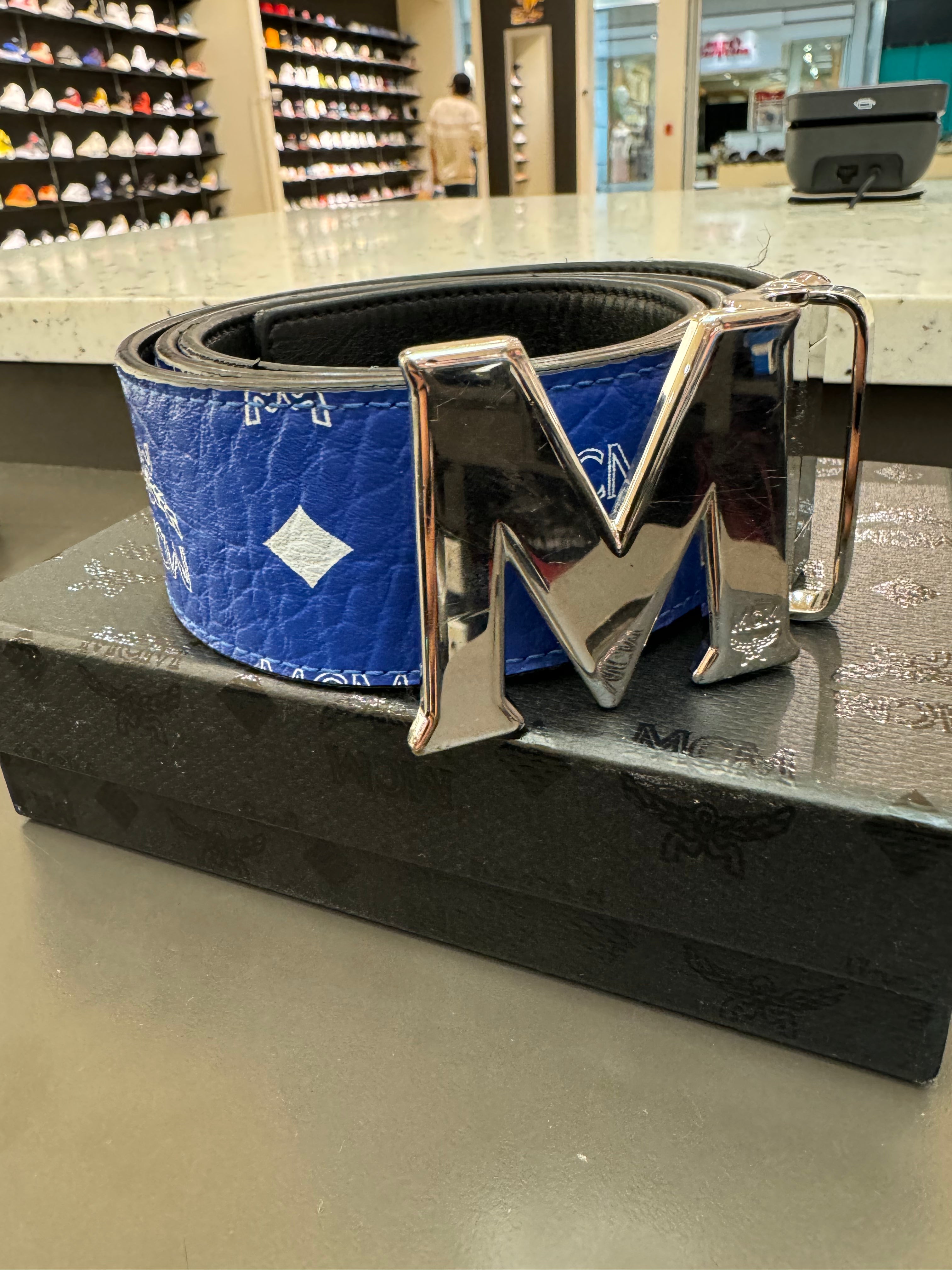 MCM Blue Belt Sz 32-36