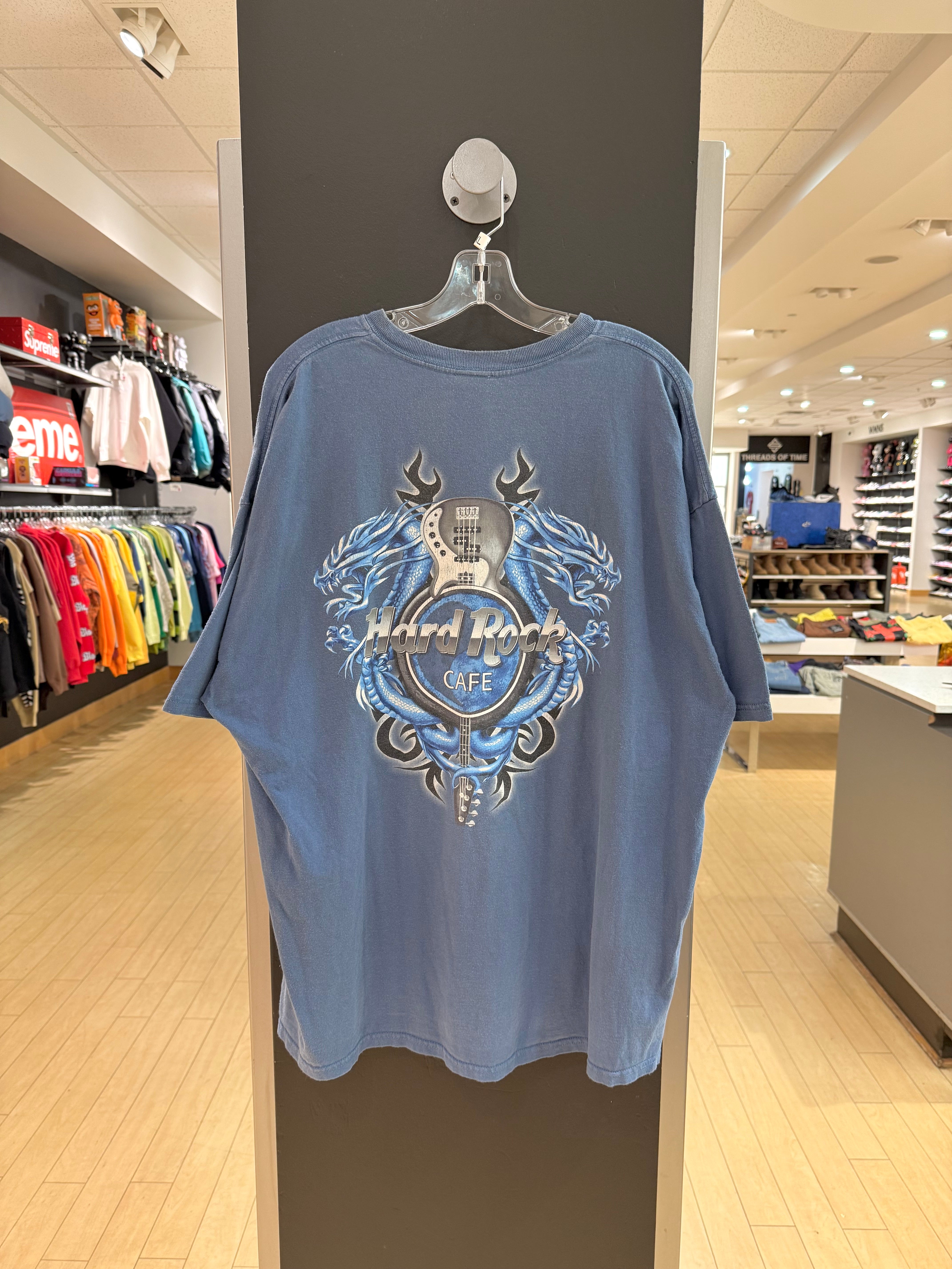 Y2K Hard Rock Tribal Dragon Tee Sz XXL