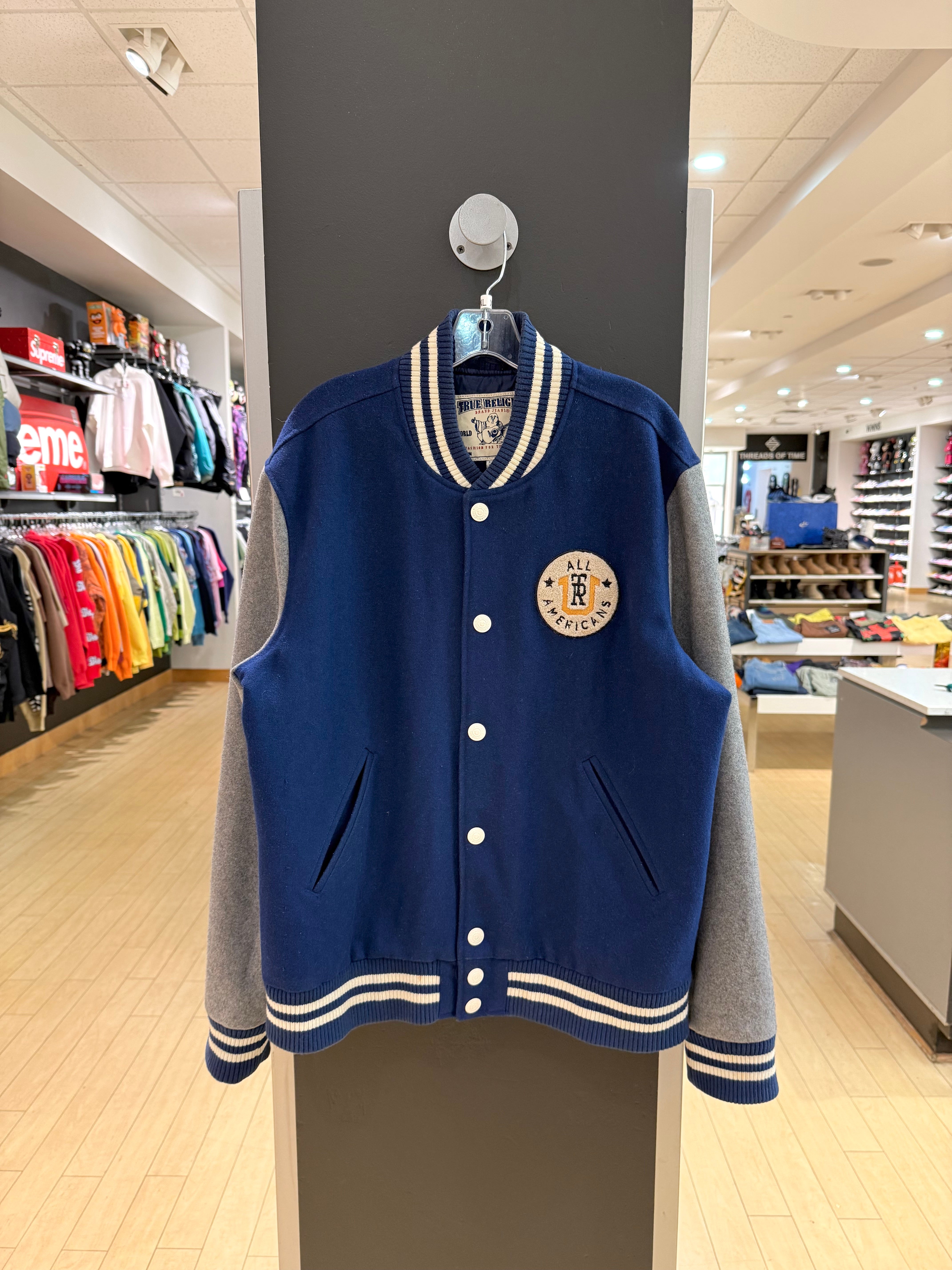 True Religion Buddhas Varsity Jacket Sz XXL