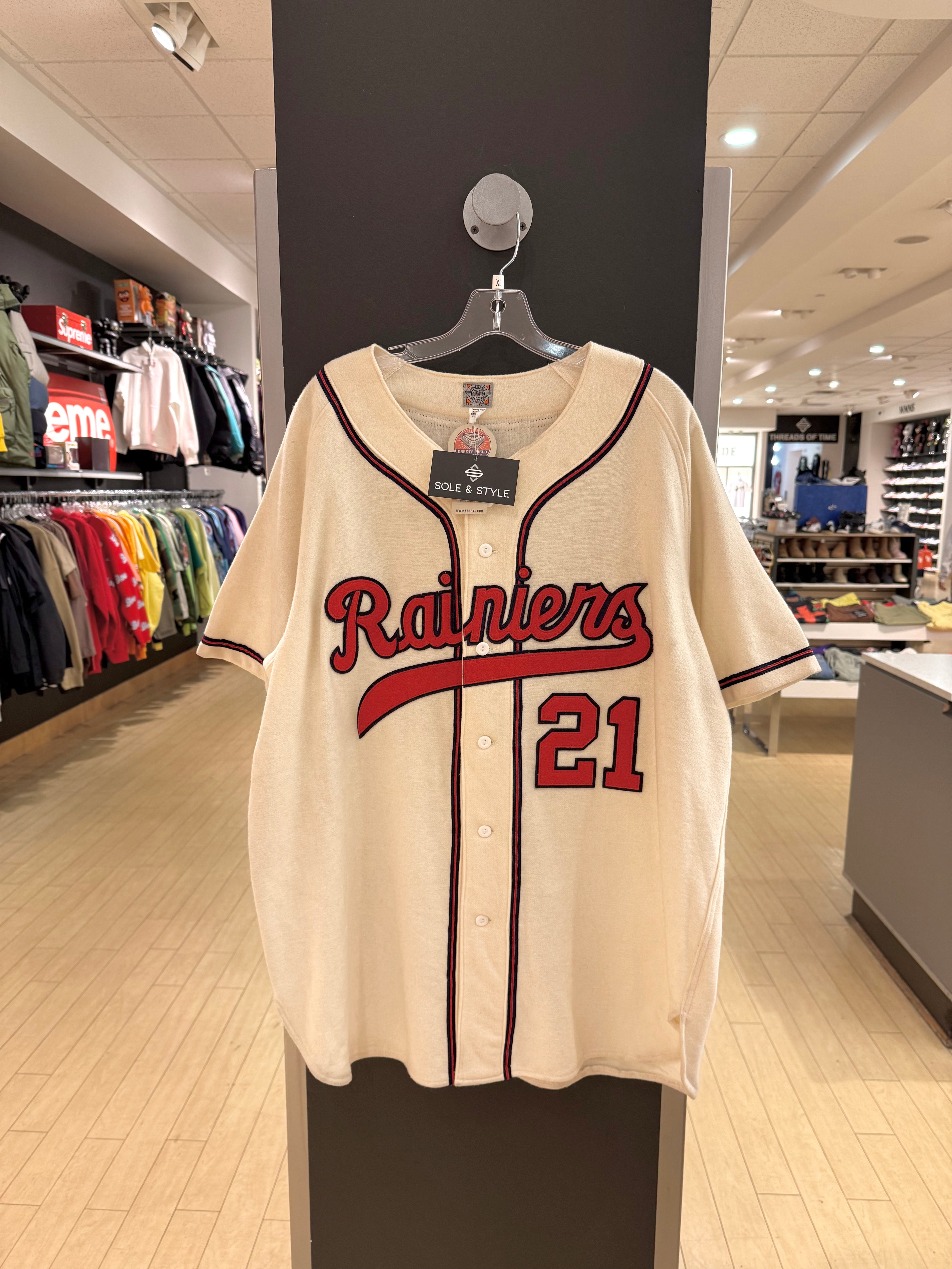 Ebbets Field Flannels Tacoma Rainiers Wool Jersey Sz XL