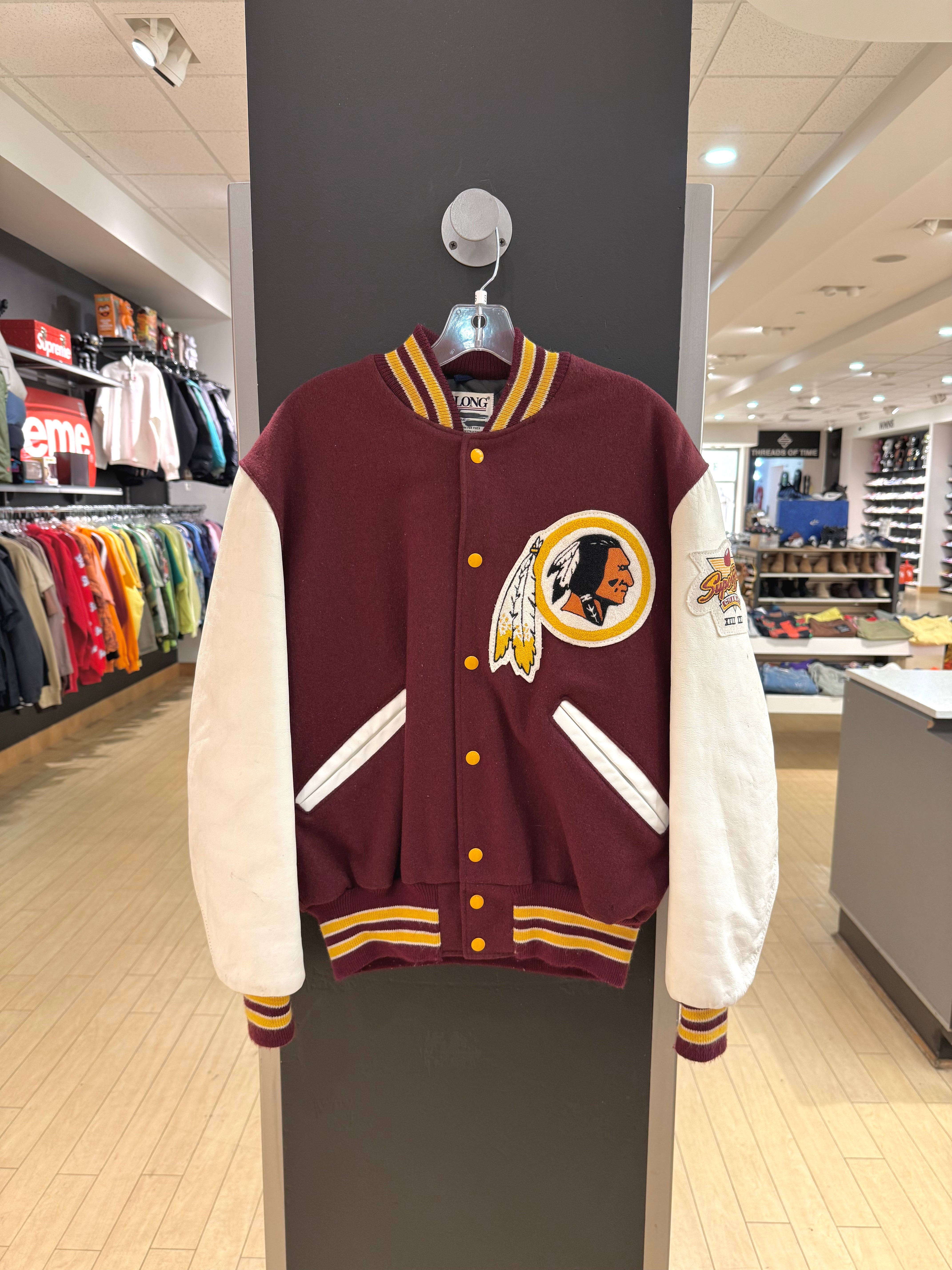 90s Washington Redskins DeLong Varsity Jacket Sz 42
