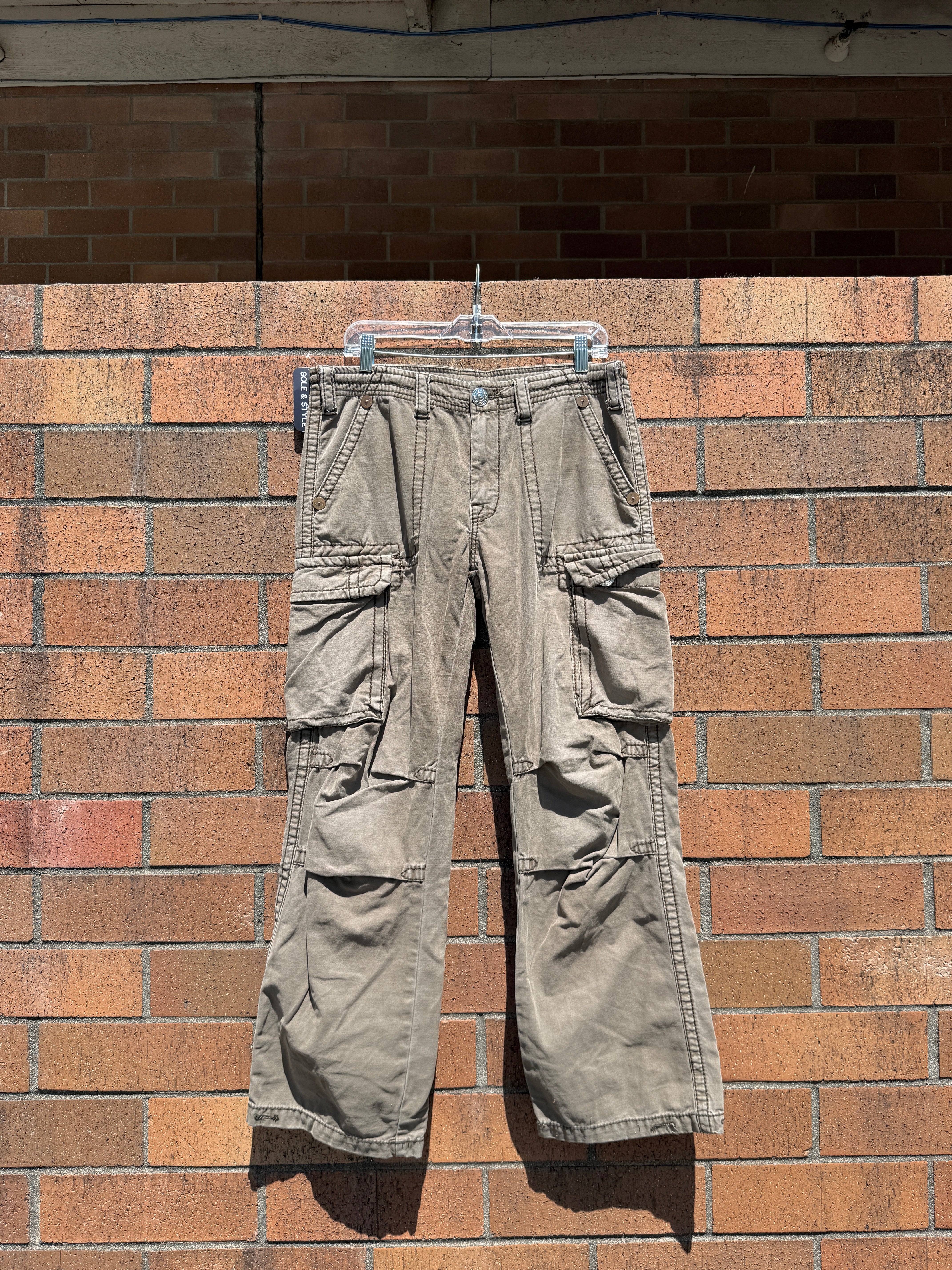 True Religion Olive Green Anthony Cargo Pants Size 32