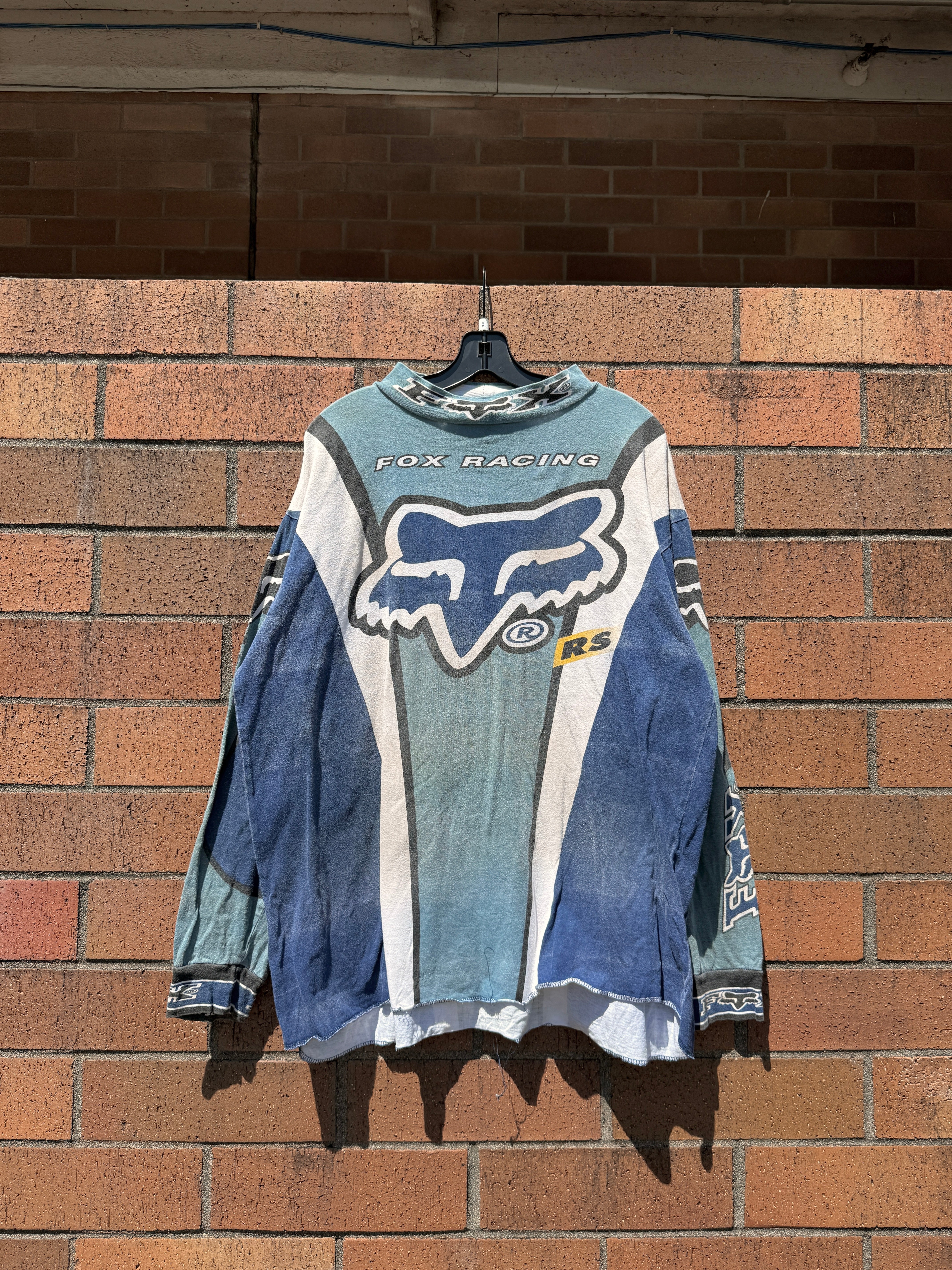 1996 Fox Racing Blue RS Moto Jersey Size XL
