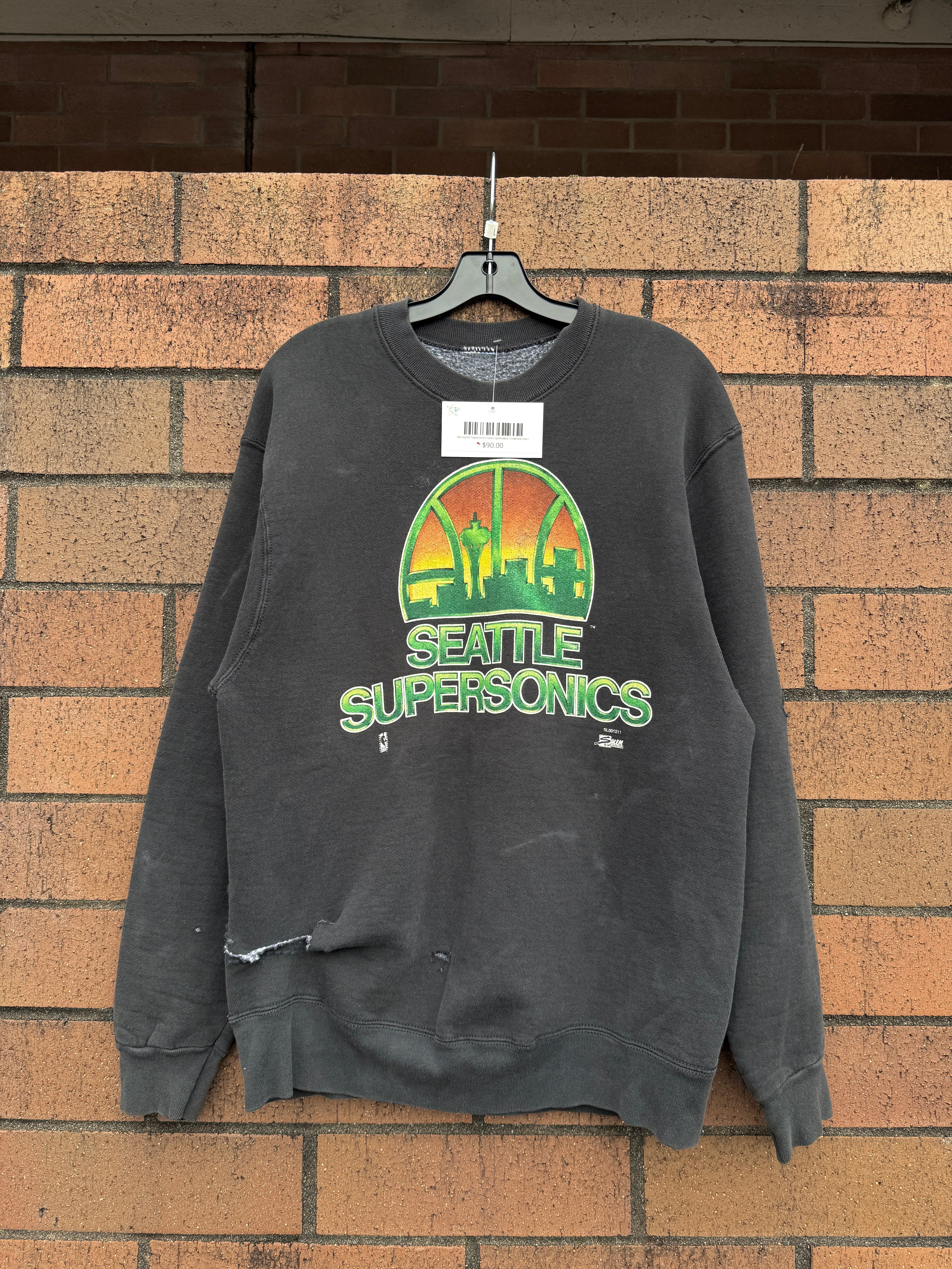 90s Seattle Supersonics Salem Sportswear Crewneck Size L