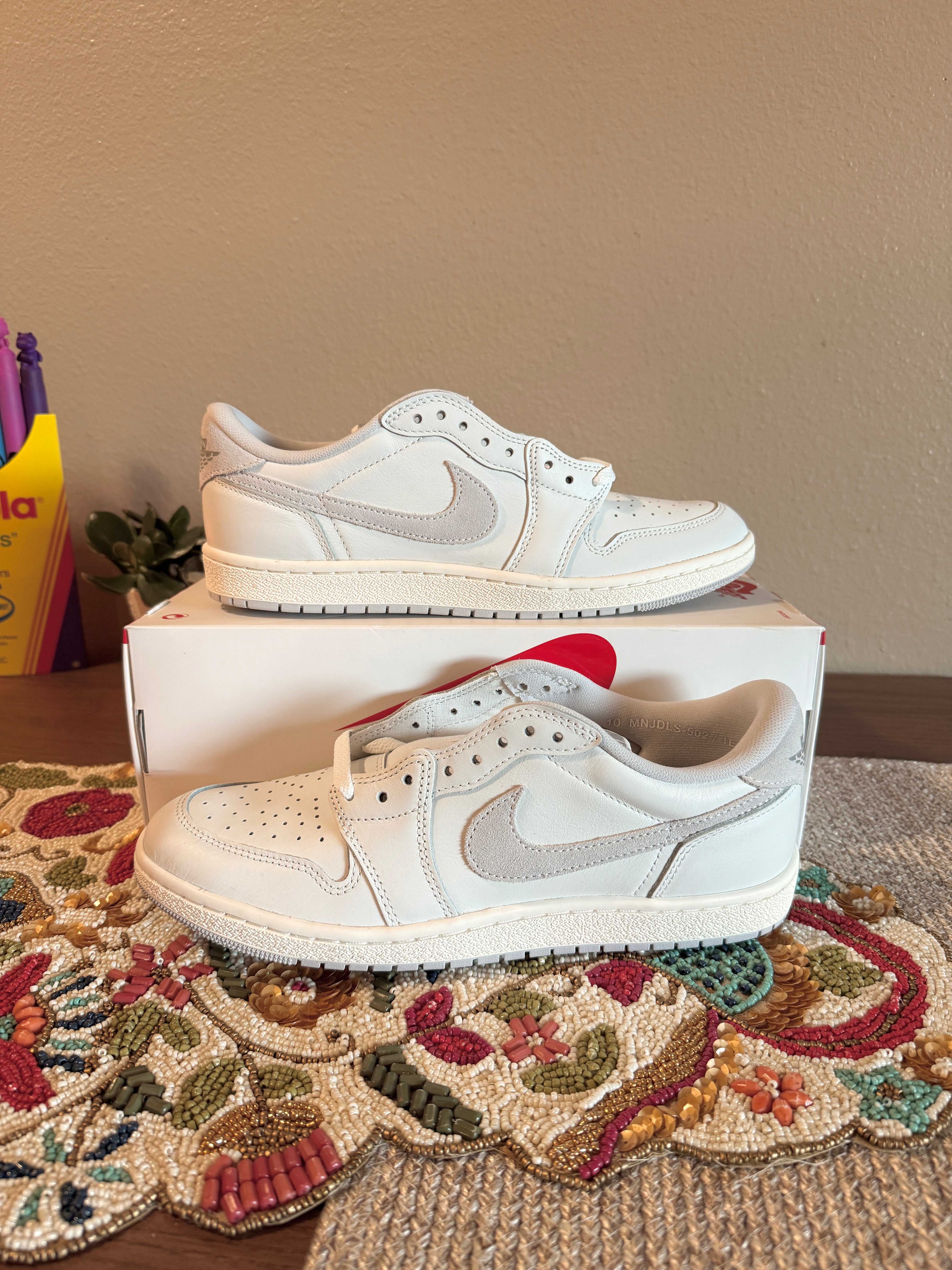 Jordan 1 Retro Low '85 Neutral Grey Size 10 MISSING LID