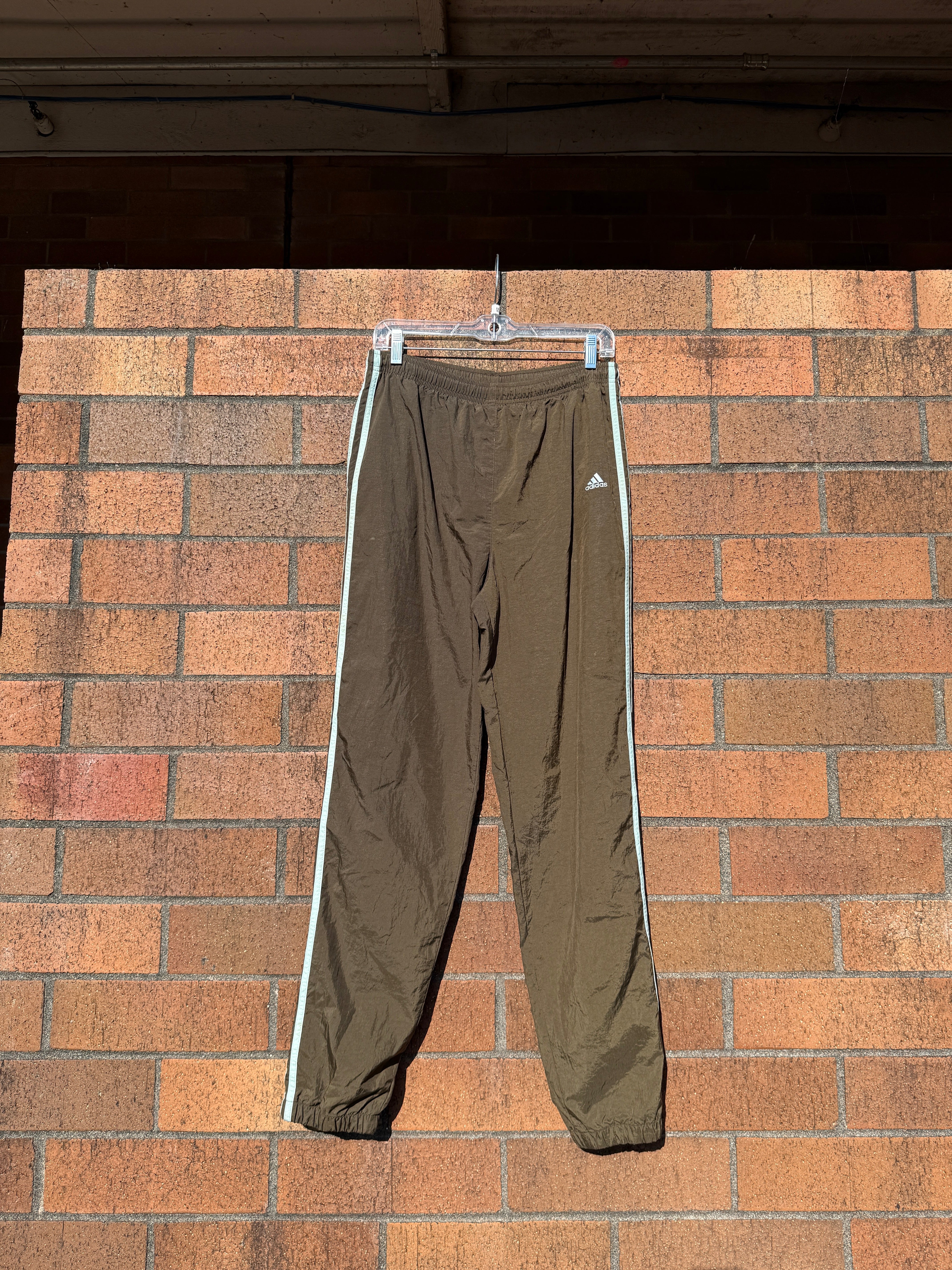 Y2K Adidas Brown / Baby Blue Track Pants Sz M