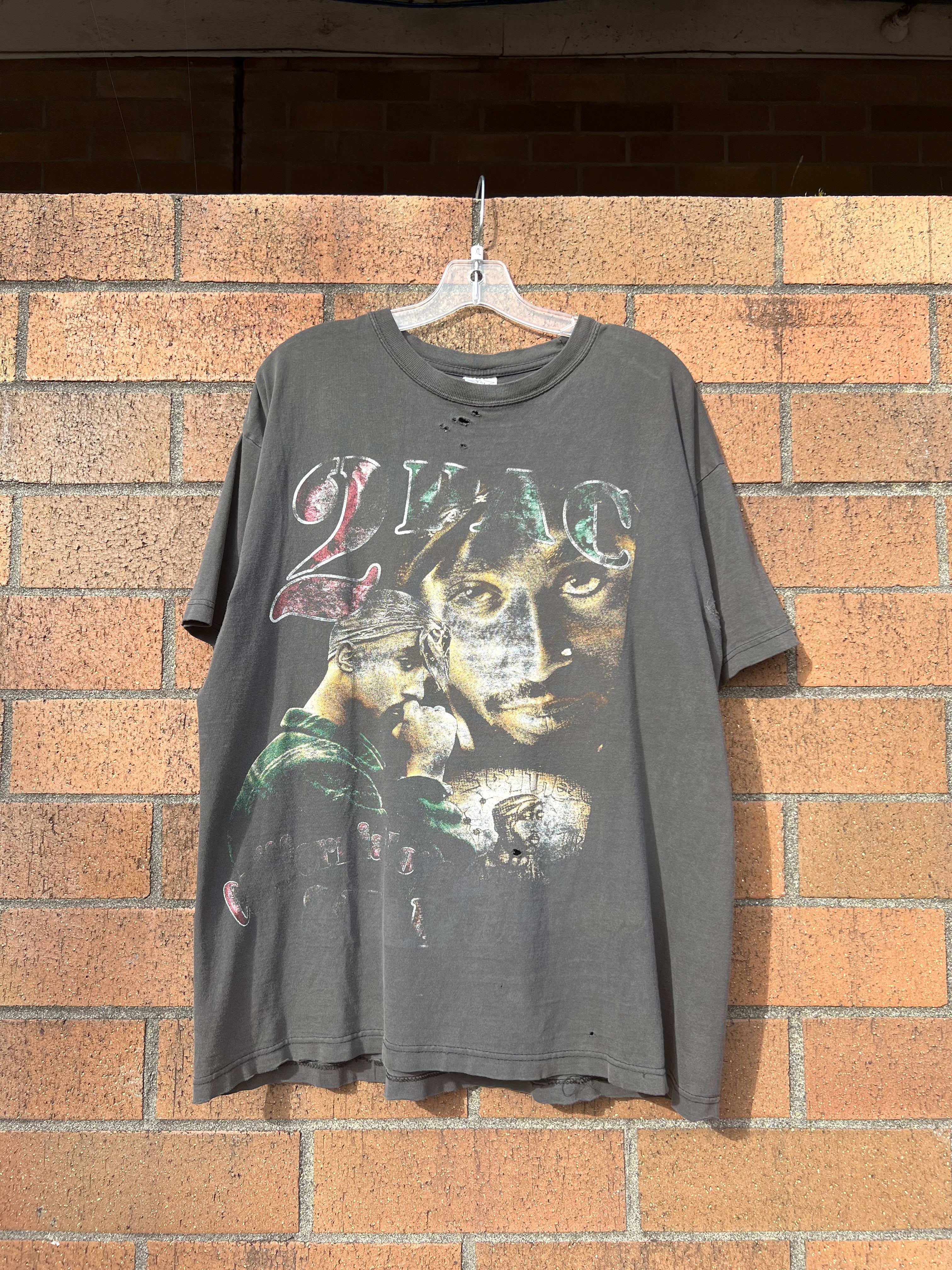 90s 2Pac I Aint Mad at Cha Bay Club Rap Tee Sz XL