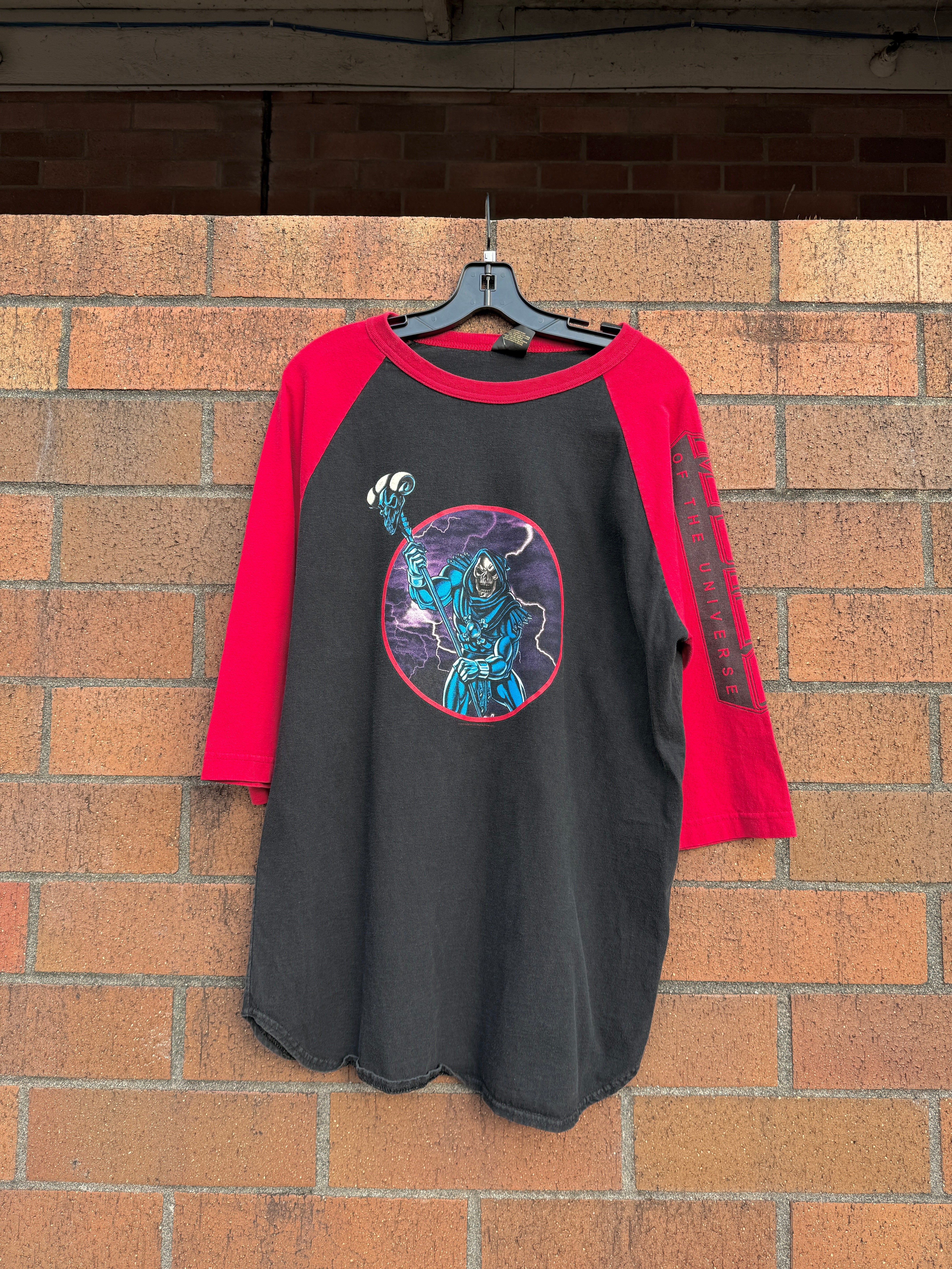 2002 Masters of the Universe Skeletor Raglan Tee Sz L