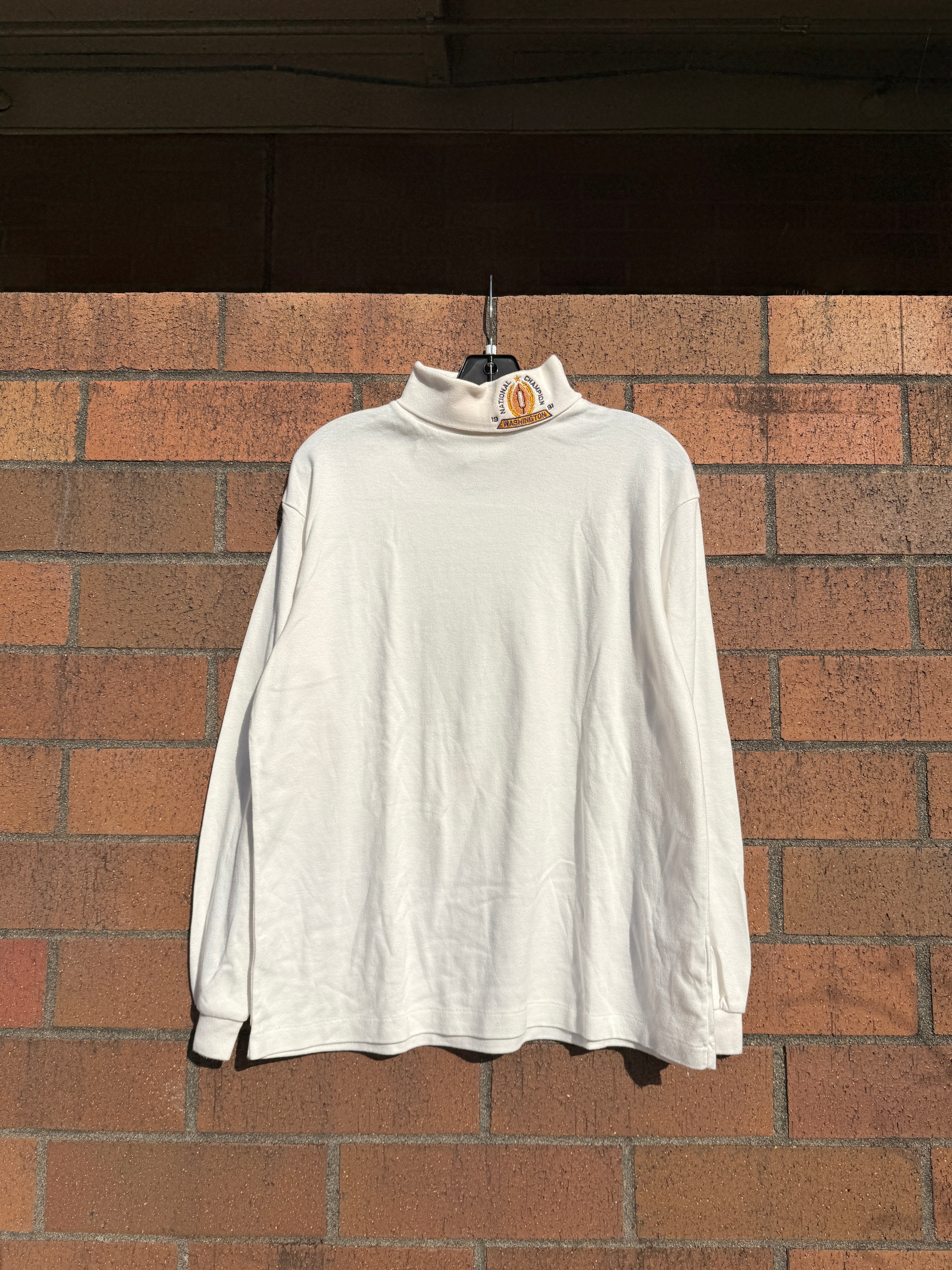 1991 UW Huskies National Champs Turtleneck Top Sz L