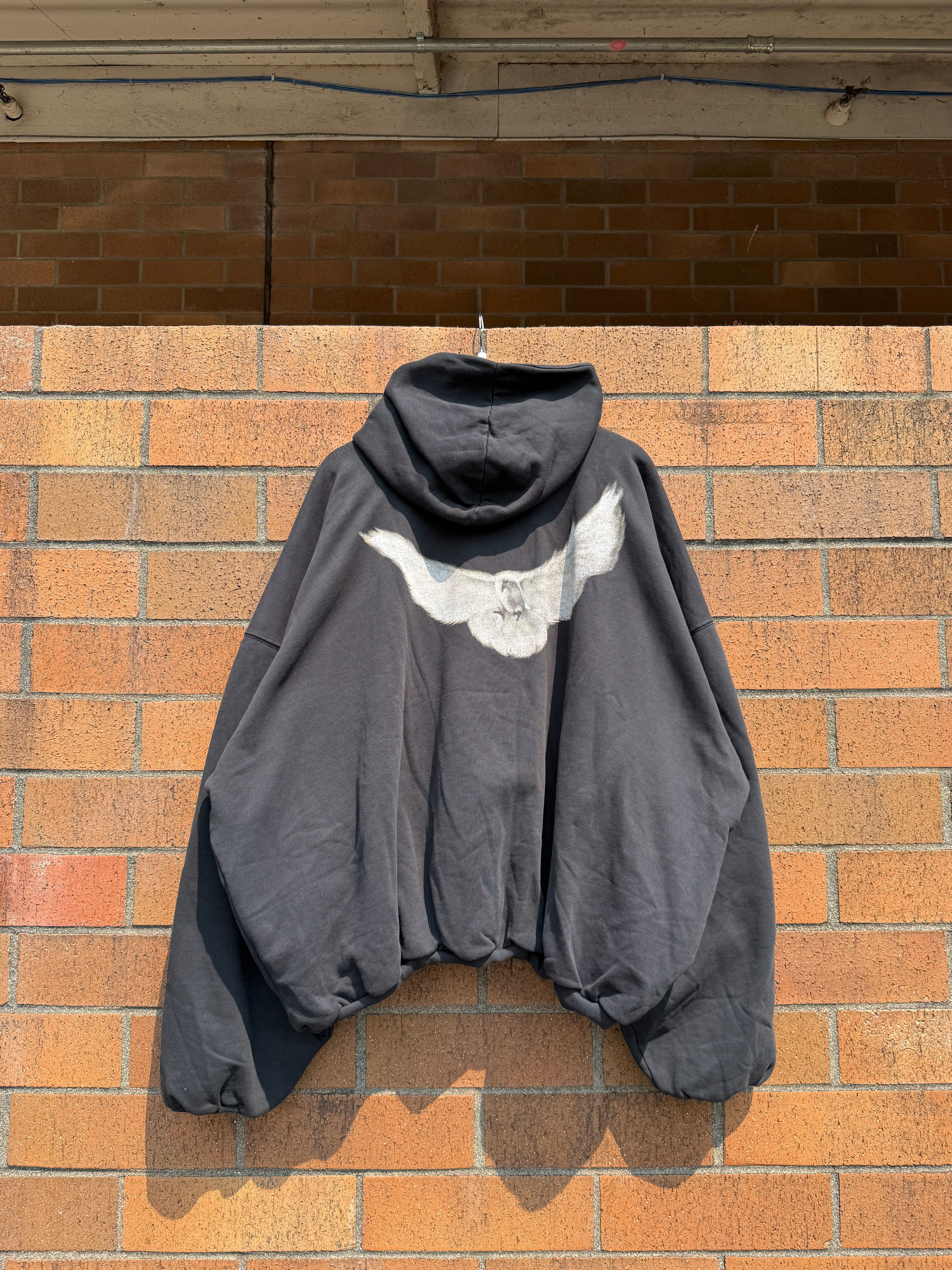 Yeezy Gap Engineered by Balenciaga Dove Hoodie Washed Black Size L SAMPLE