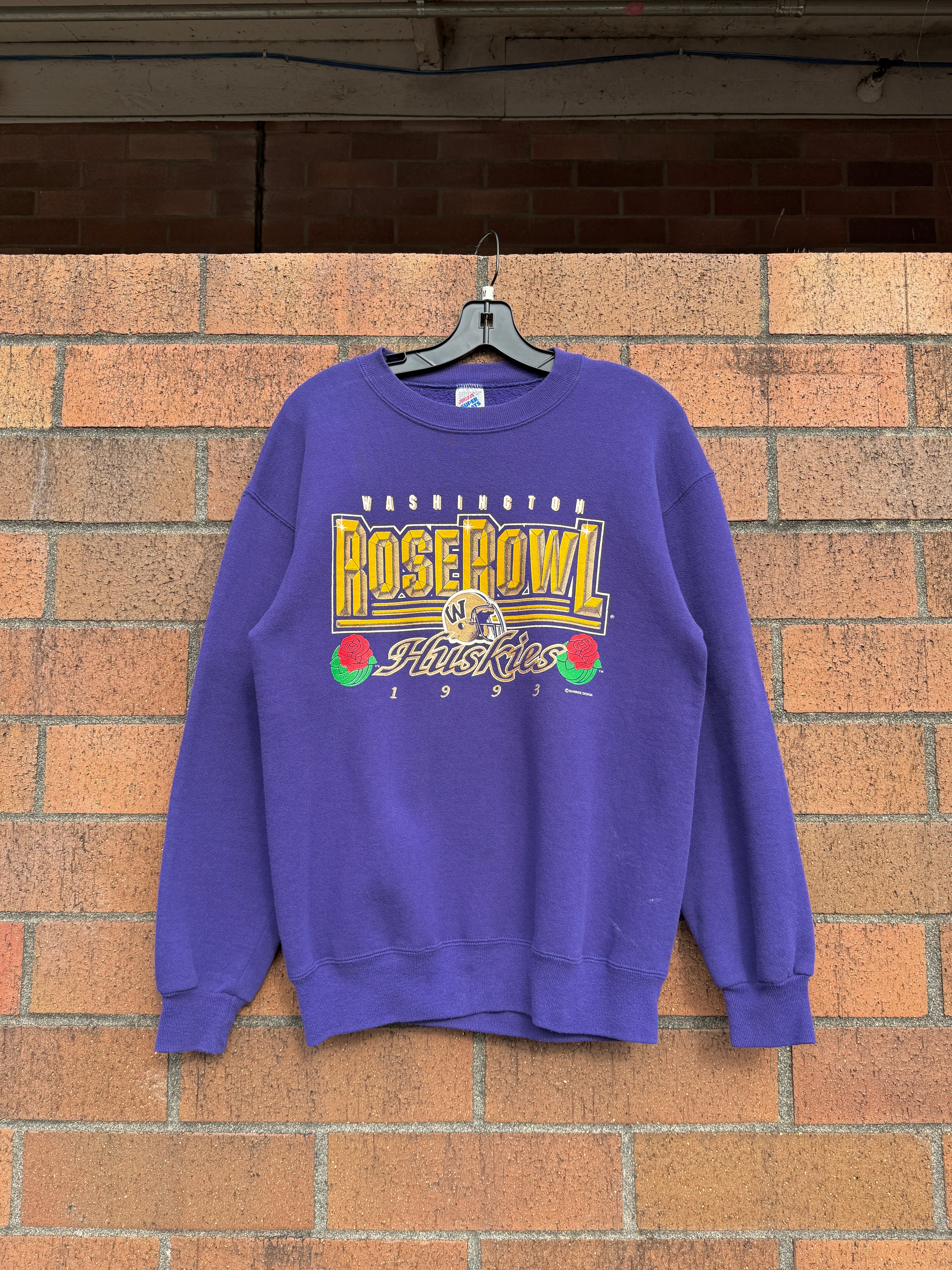 1993 UW Huskies Rose Bowl Jerzees Crewneck Sz M