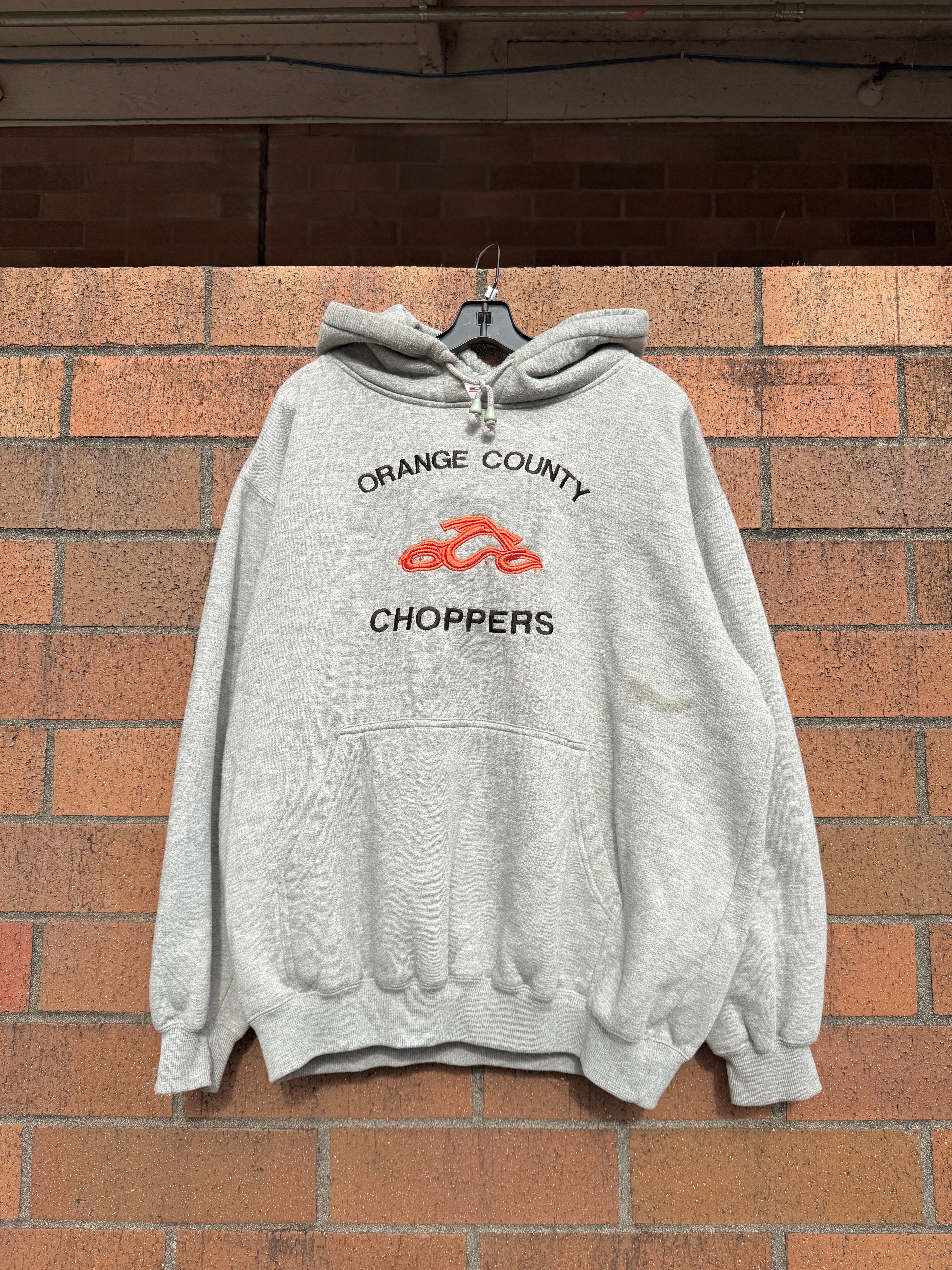 Y2K Orange County Choppers Grey / Orange Hoodie Sz M