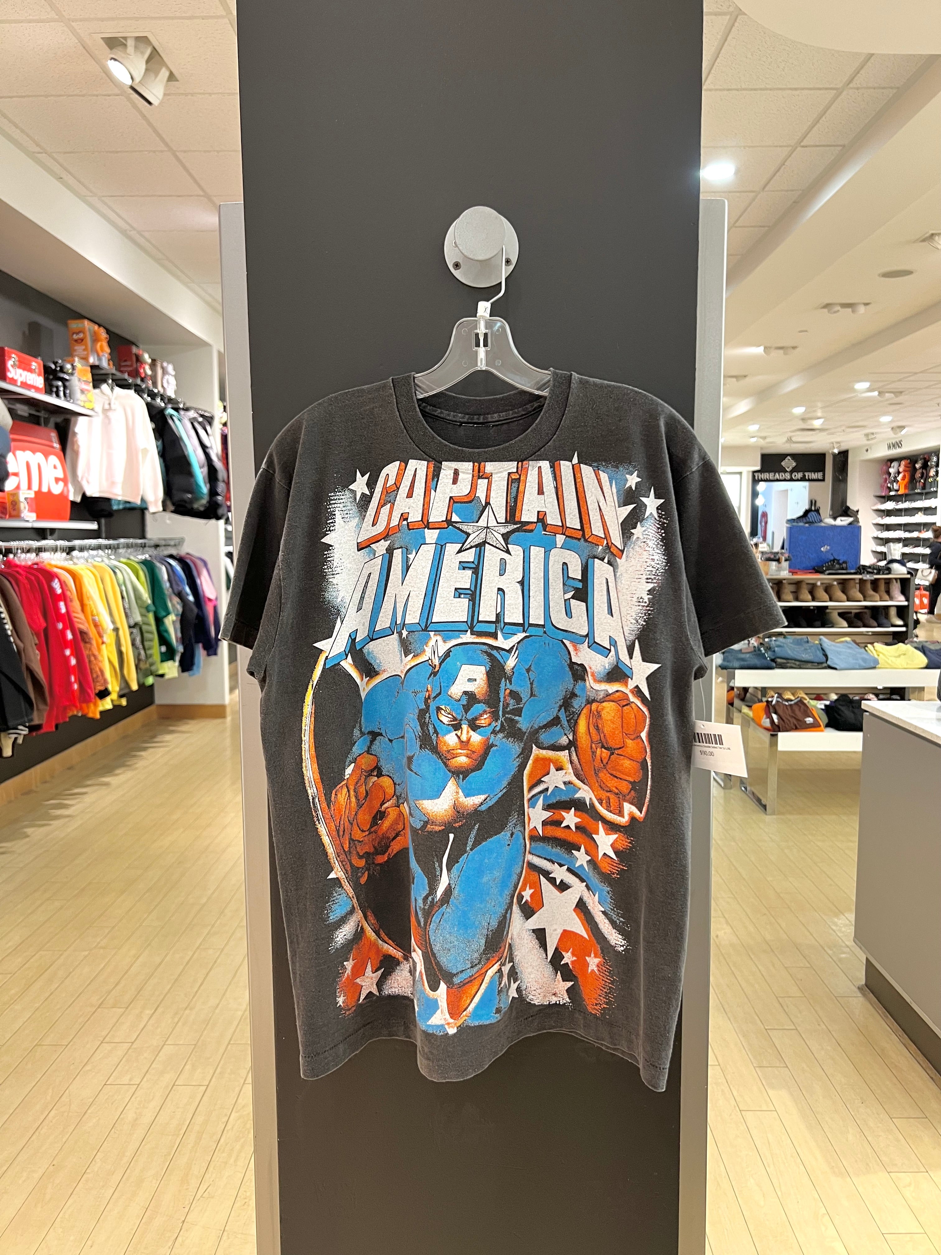 90s Captain America Double Sided Tee Sz L/XL