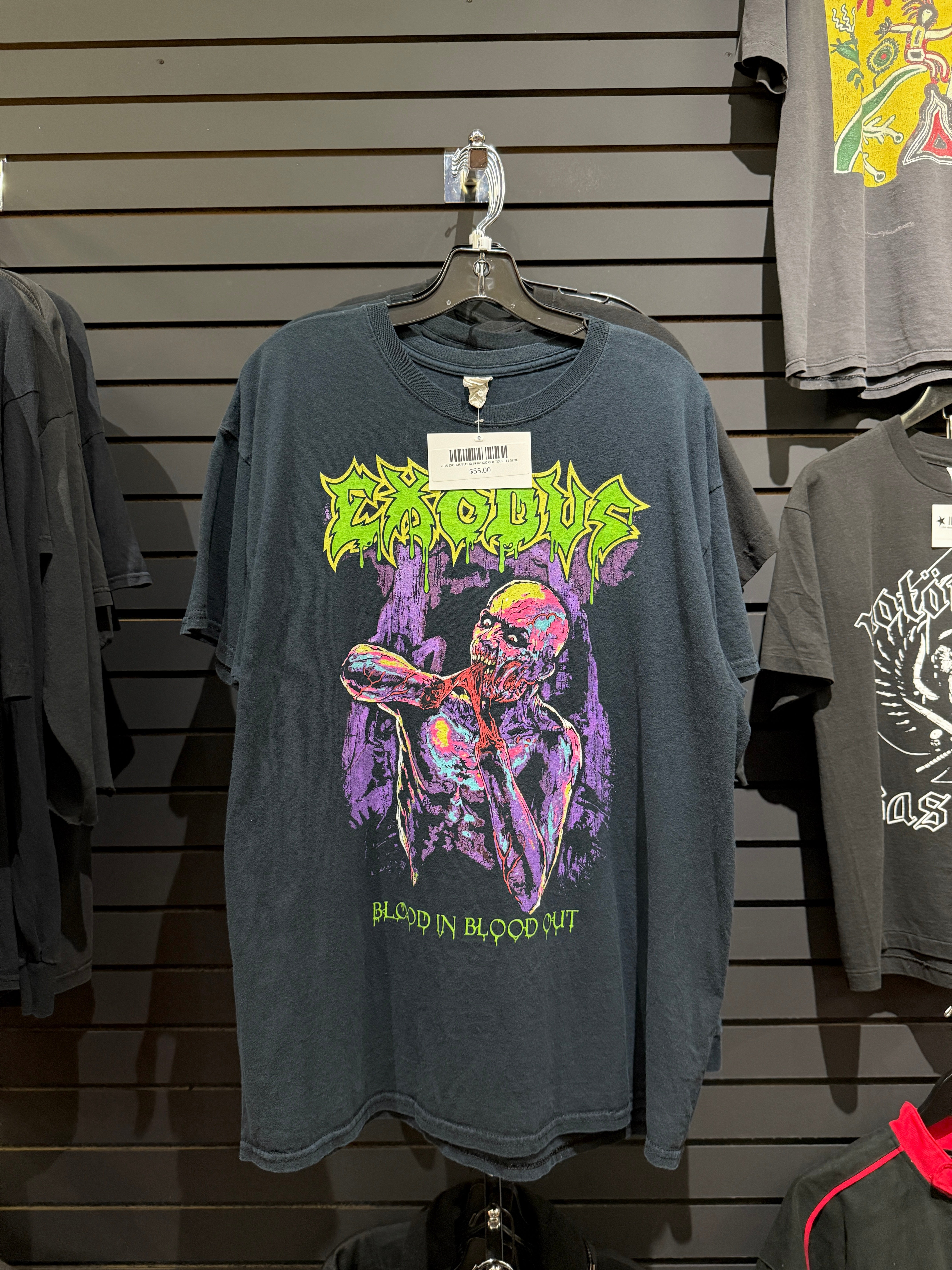 2015 EXODUS BLOOD IN BLOOD OUT TOUR TEE SZ XL