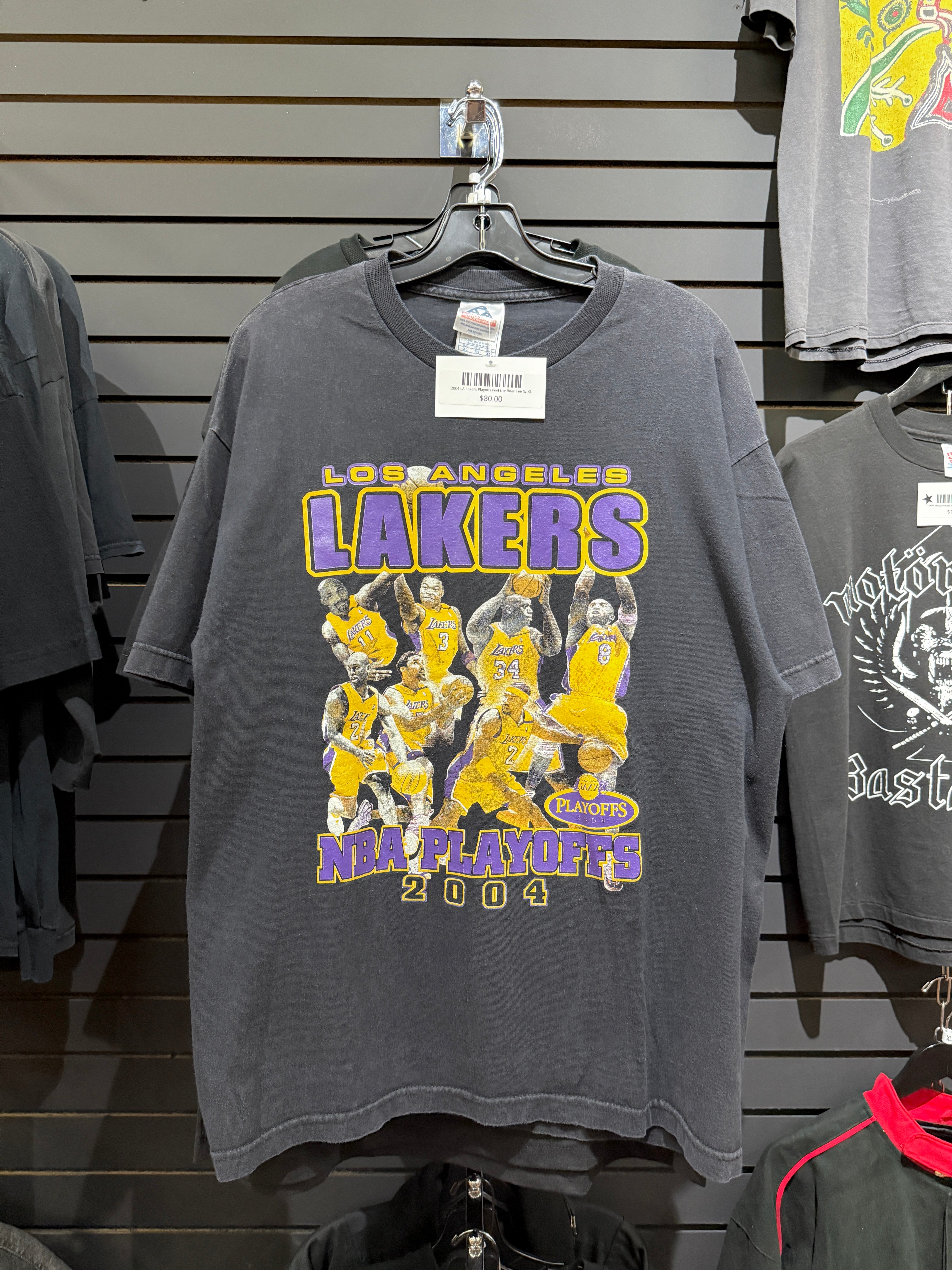 2004 LA Lakers Playoffs Feel the Roar Tee Sz XL