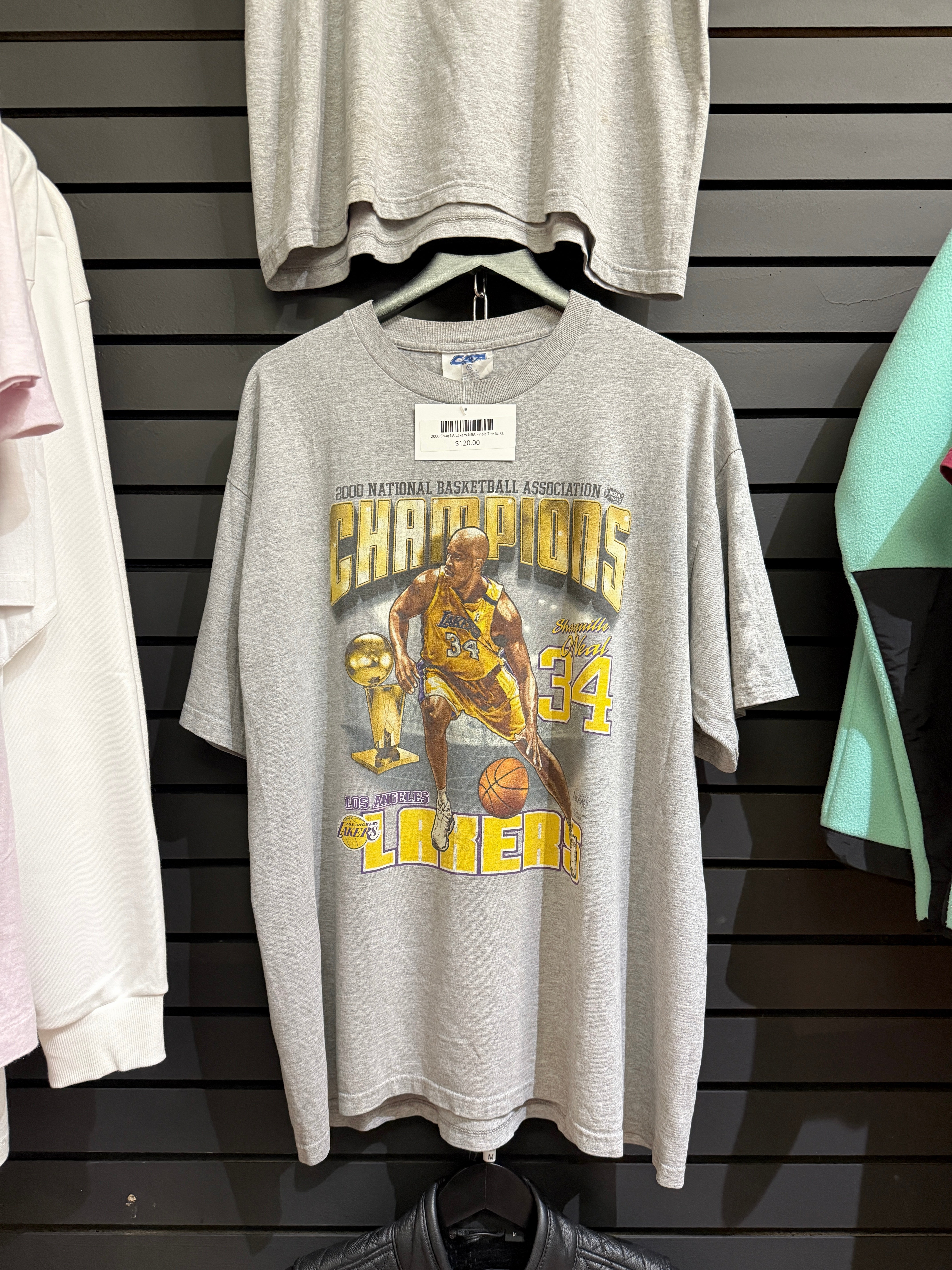 2000 Shaq LA Lakers NBA Finals Tee Sz XL