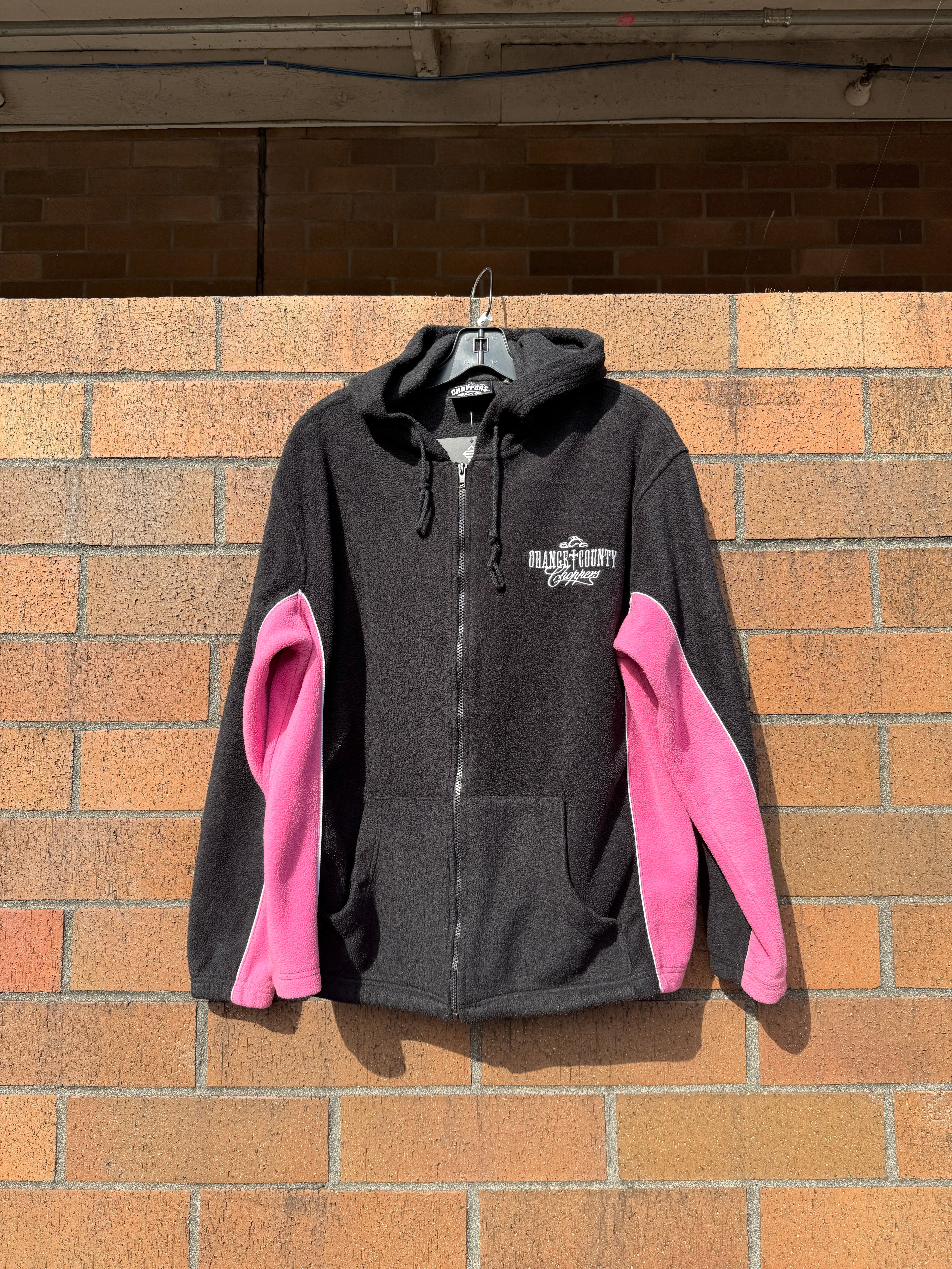 Women's Y2K Orange County Choppers Fleece Zip Up Hoodie Sz XL
