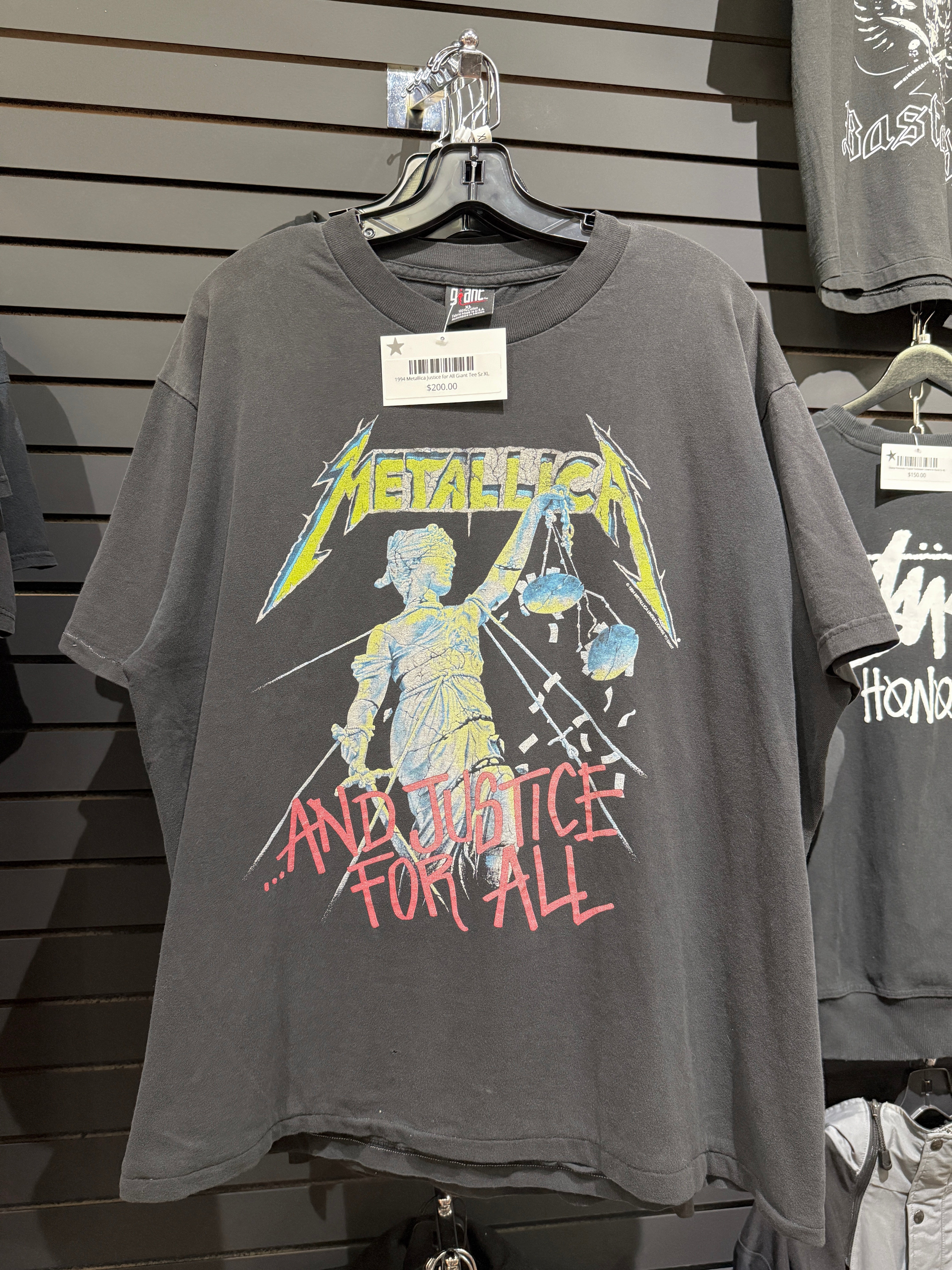 1994 Metallica Justice for All Giant Tee Sz XL