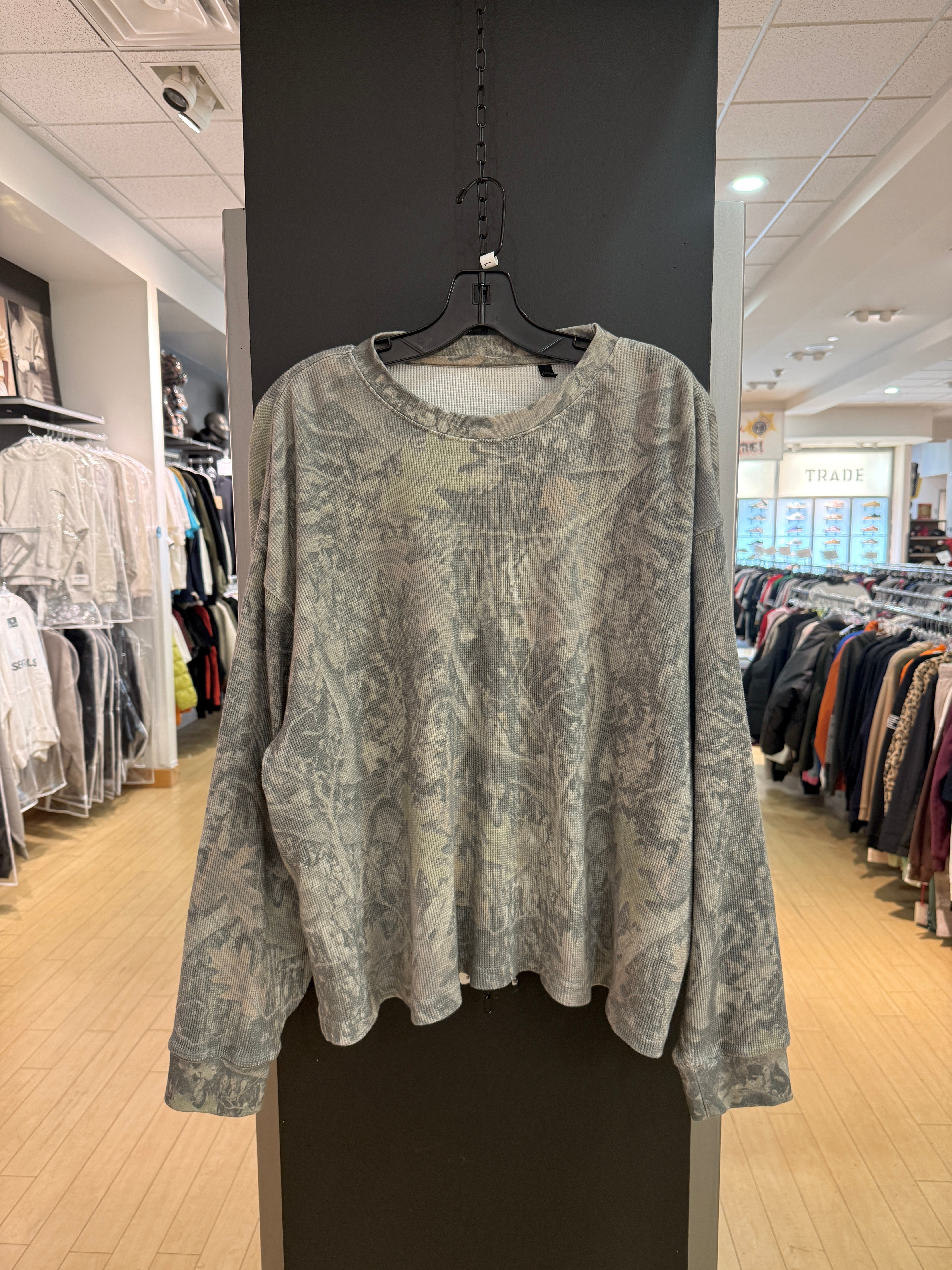 042 Clothing Sun Dried Waffle Knit Long Sleeve Tree Camo Size XL