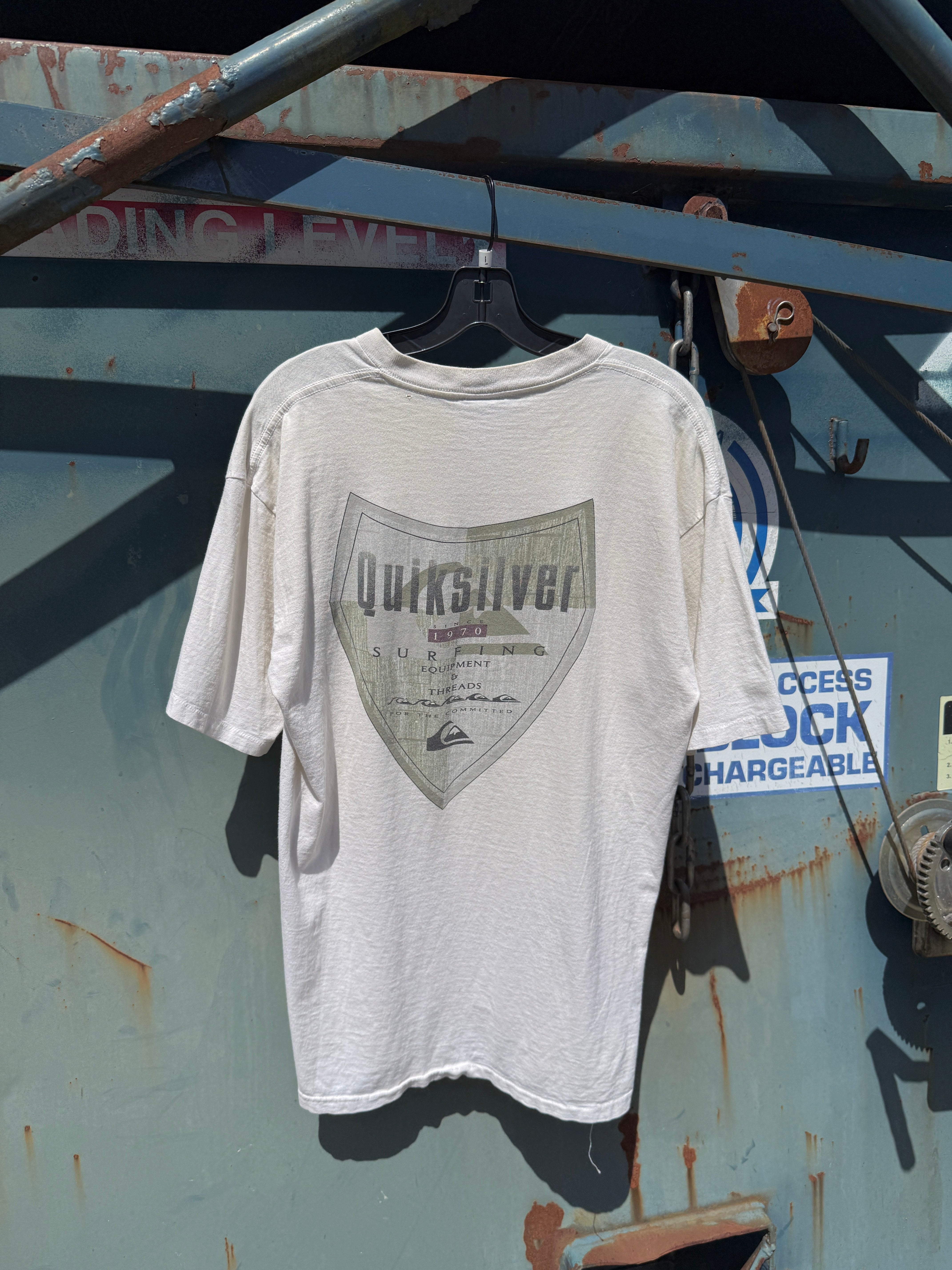 90s Quiksilver Surfing Equipment Tee Size L