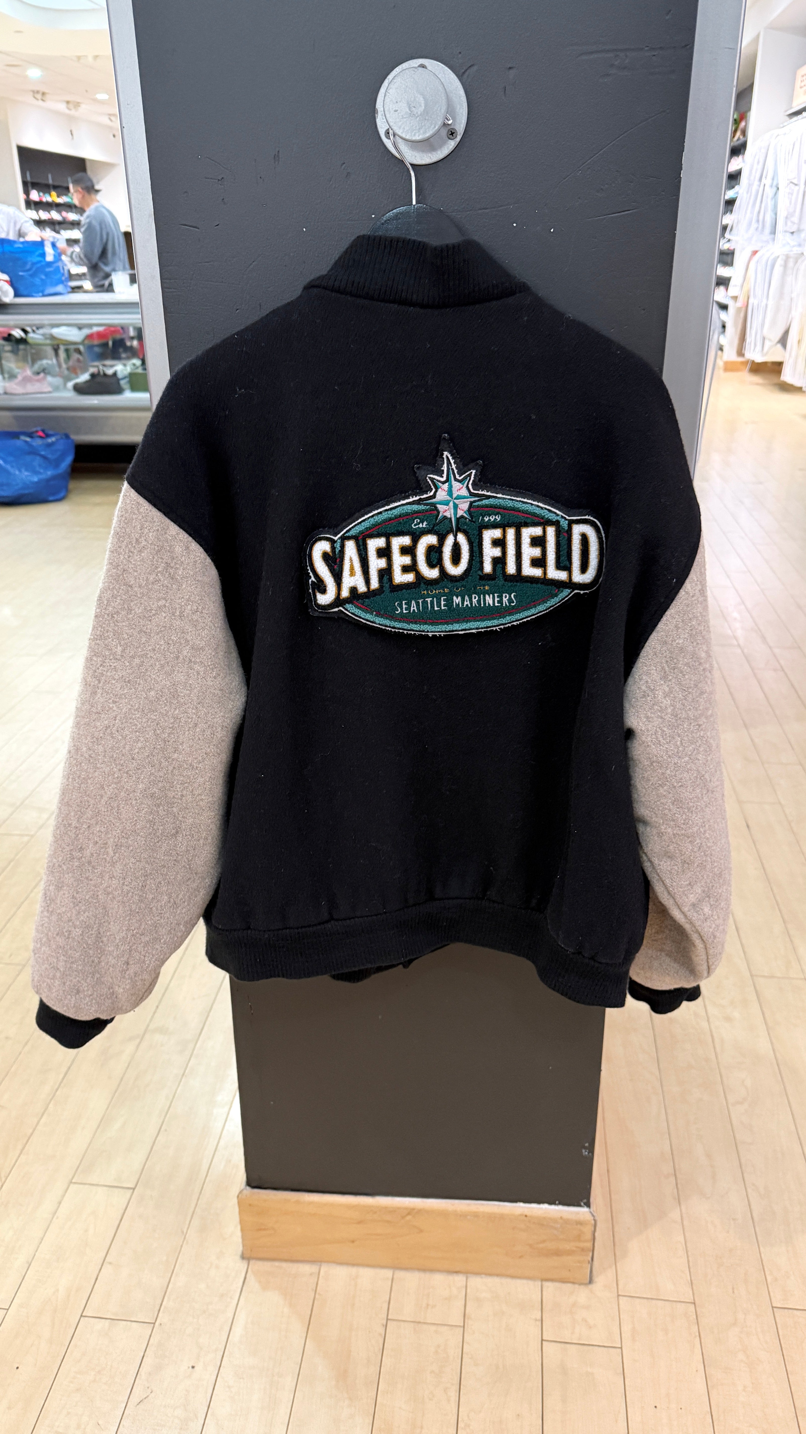 Y2K Seattle Mariners Safeco Field Wool Varsity Jacket Sz XL