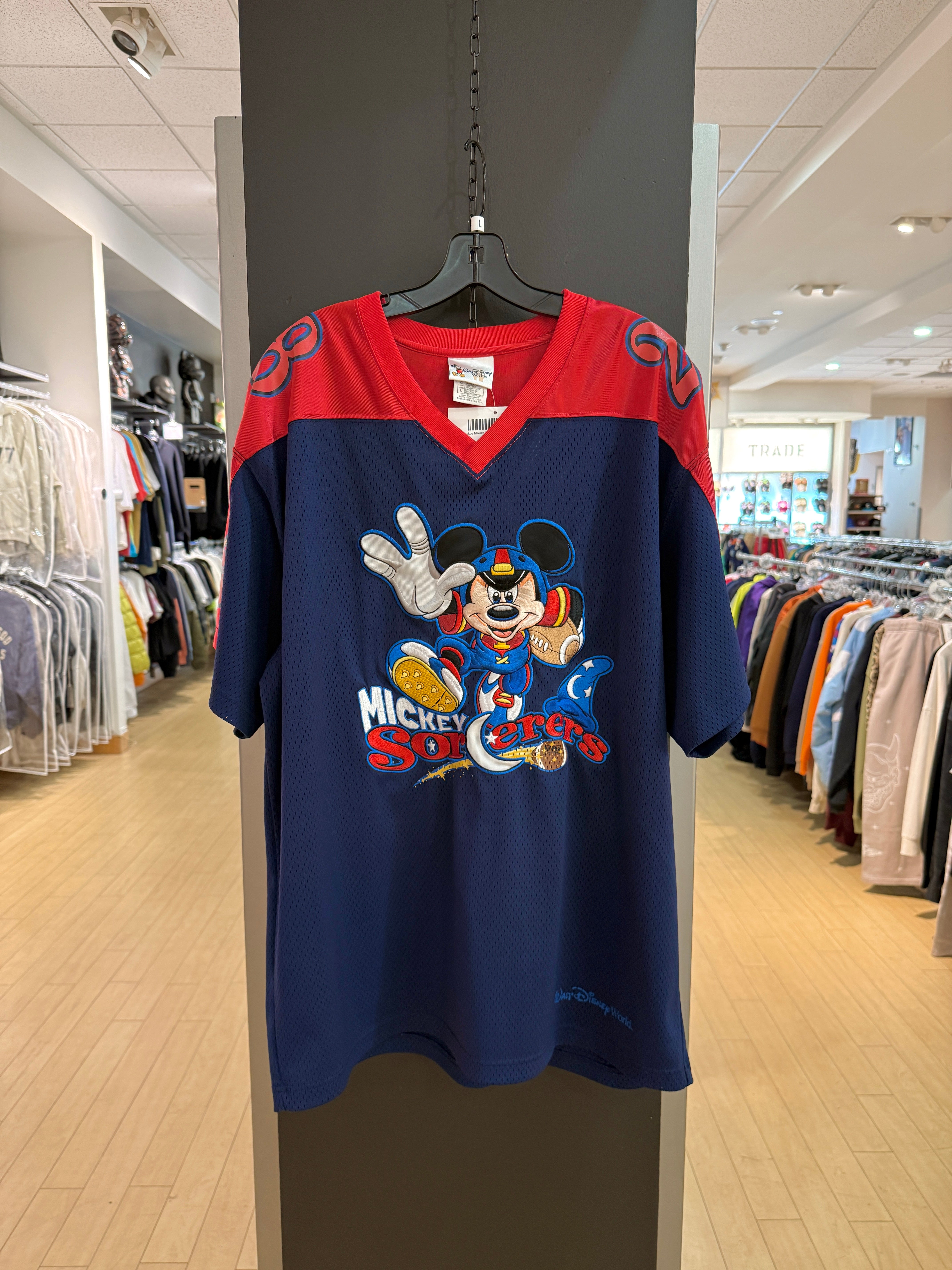 Y2K Mickey Mouse Sorcerers Football Jersey Size L