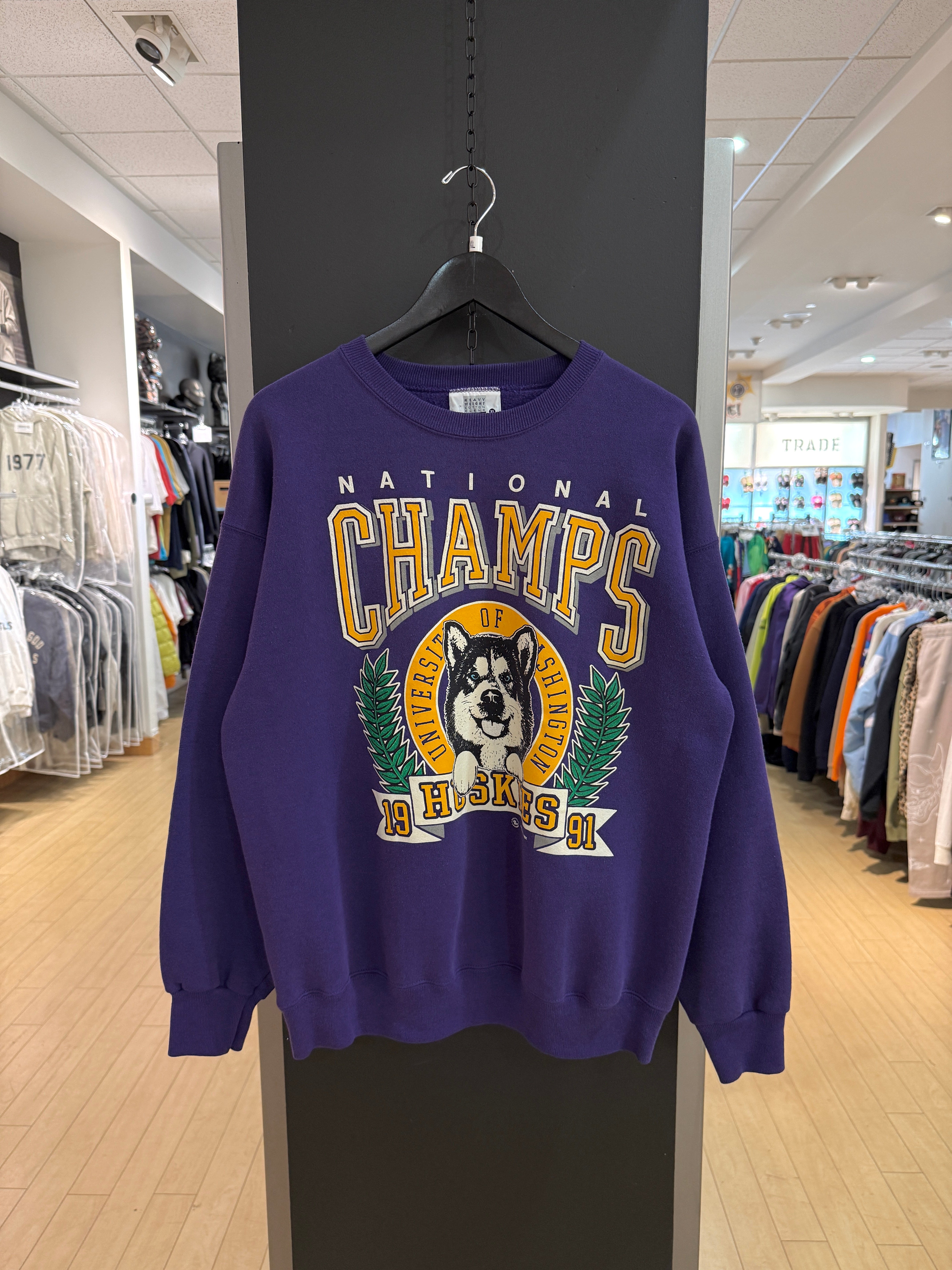 1991 Huskies National Champs Lee Crewneck Size XL