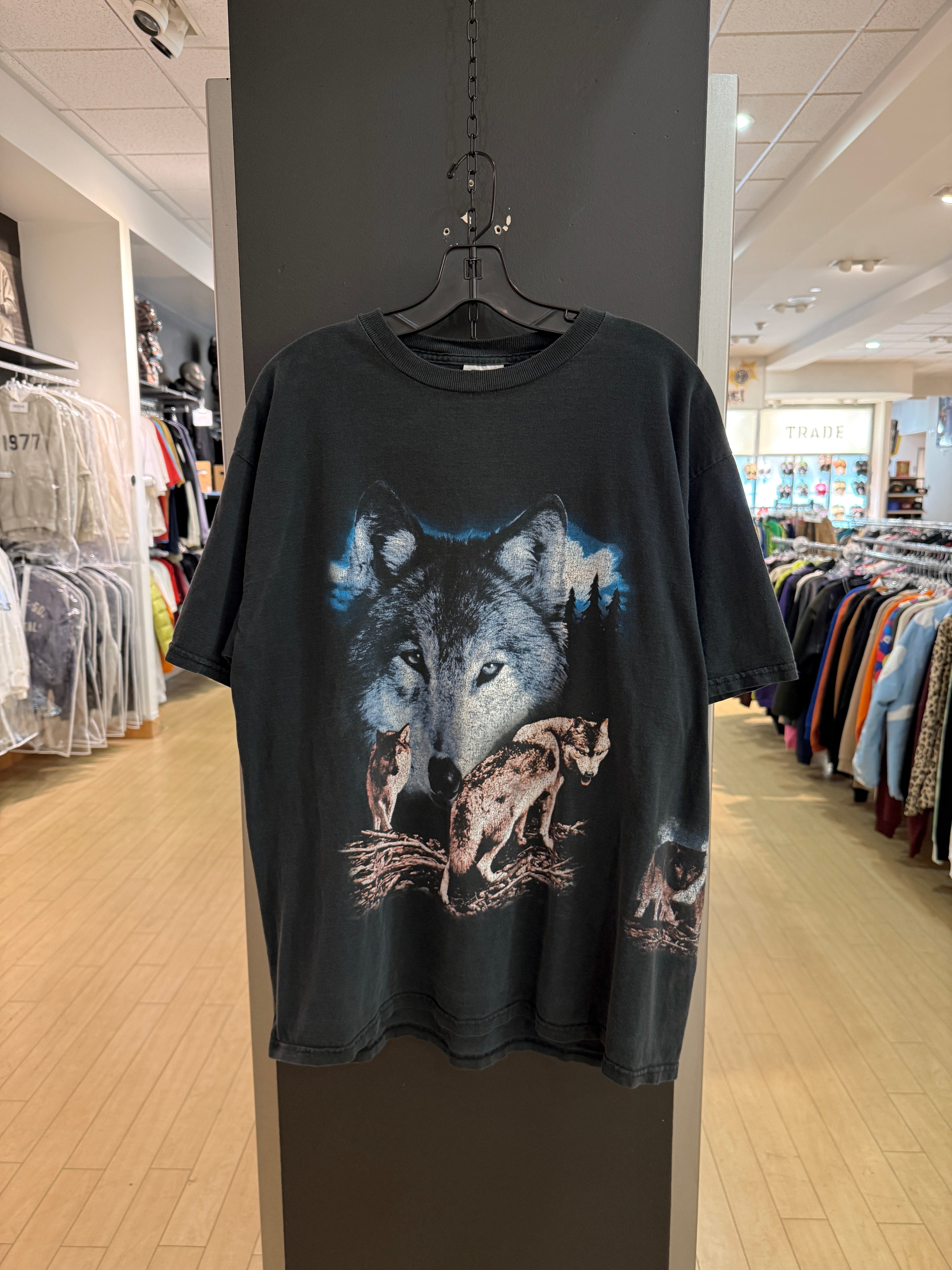 90s All Over Print Wolf TNT Tee Size XL