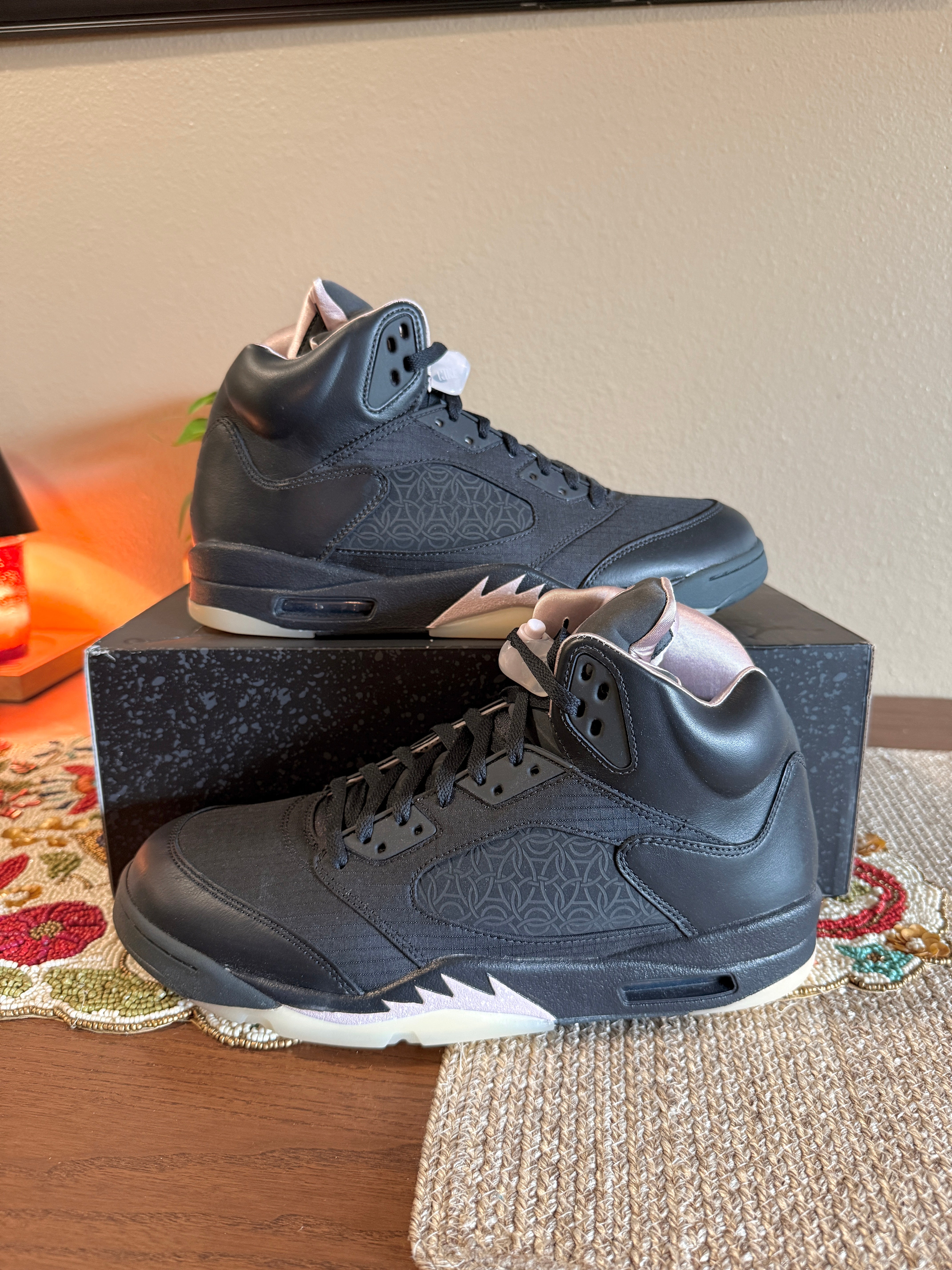 Jordan 5 Retro PSG Paris Saint-Germain Off Noir Size 12.5 MISSING LID