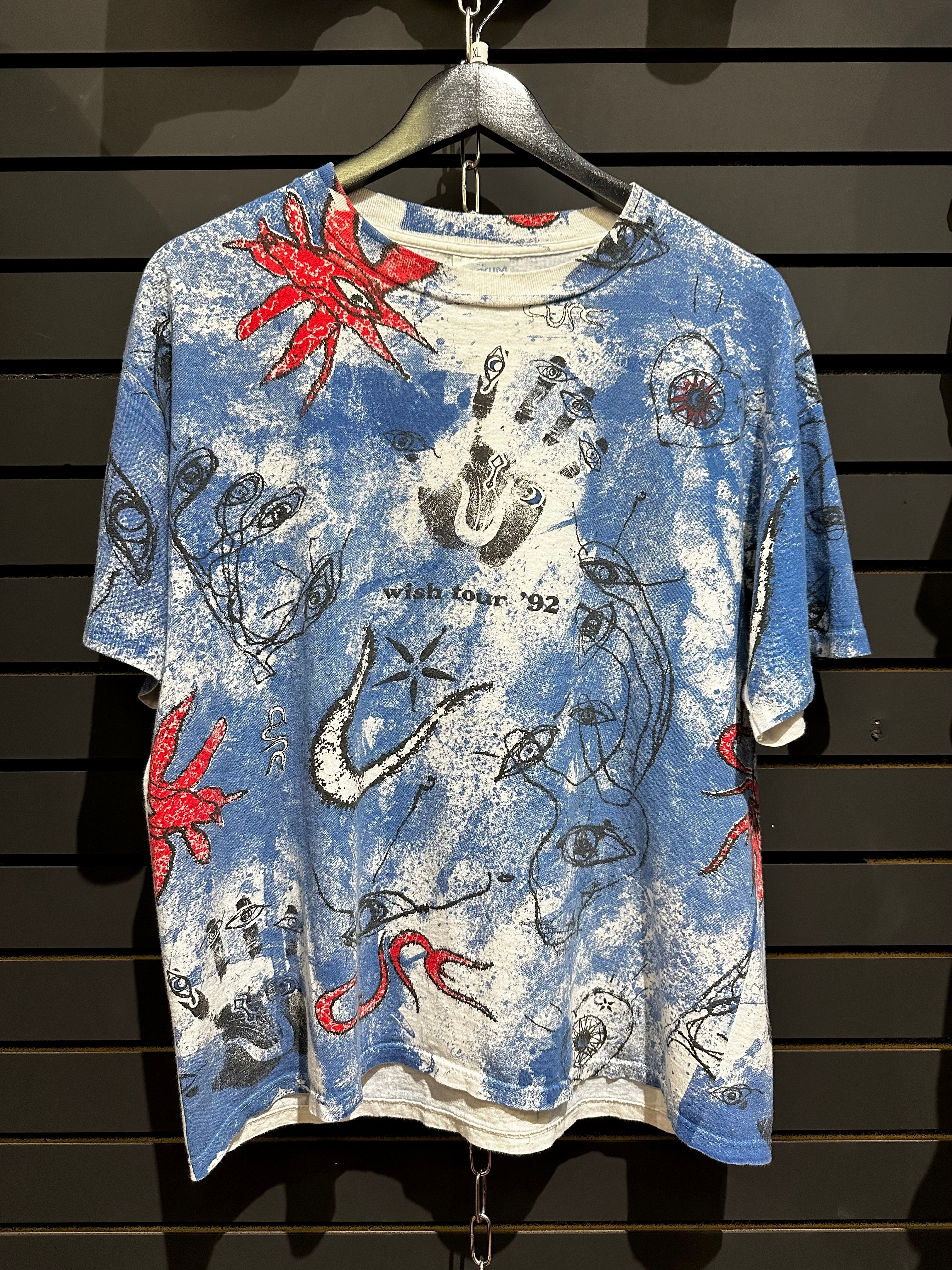 1992 The Cure Wish Tour AOP Tee Sz XL