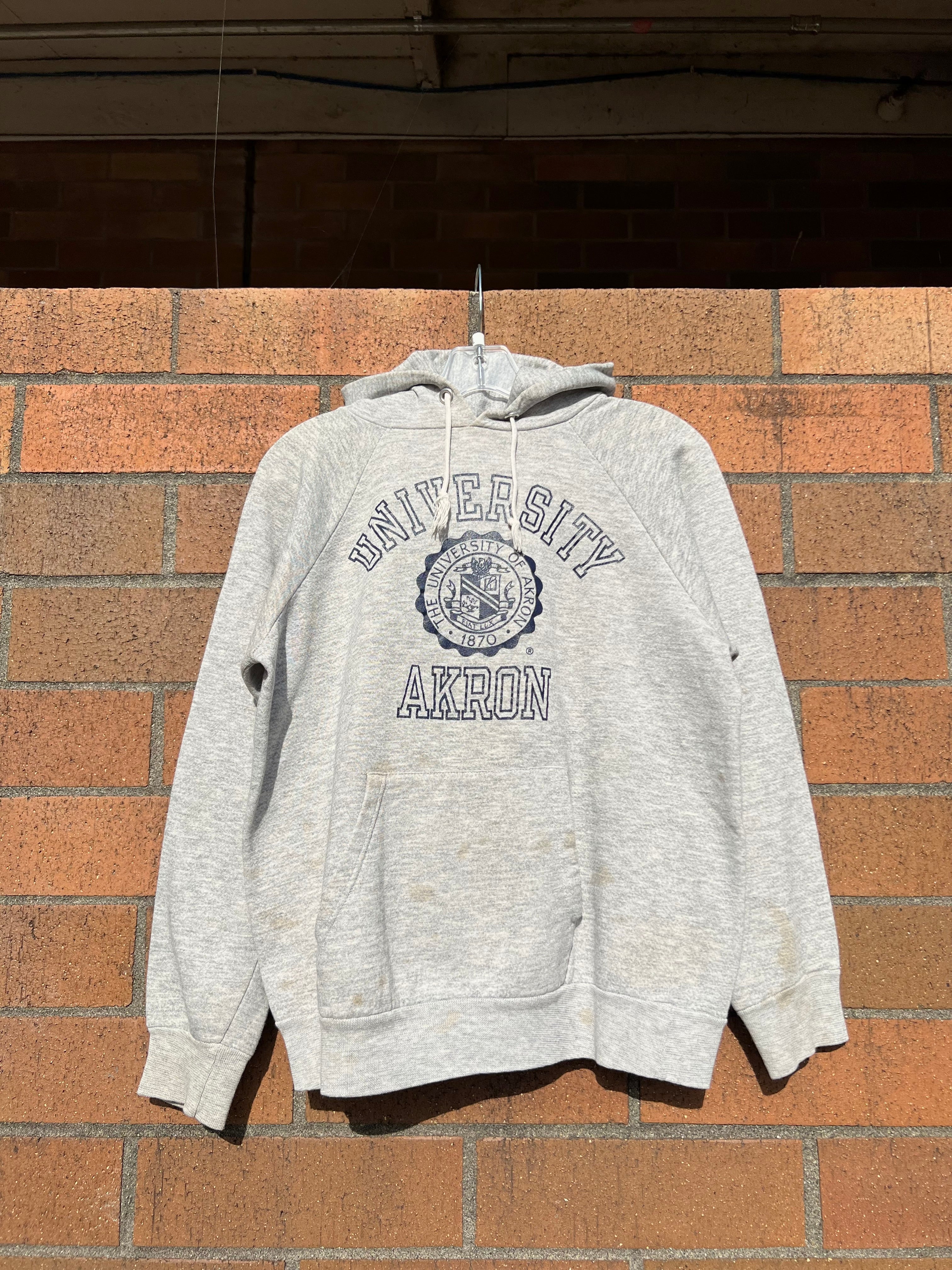 80s Champion University of Akron Hoodie L