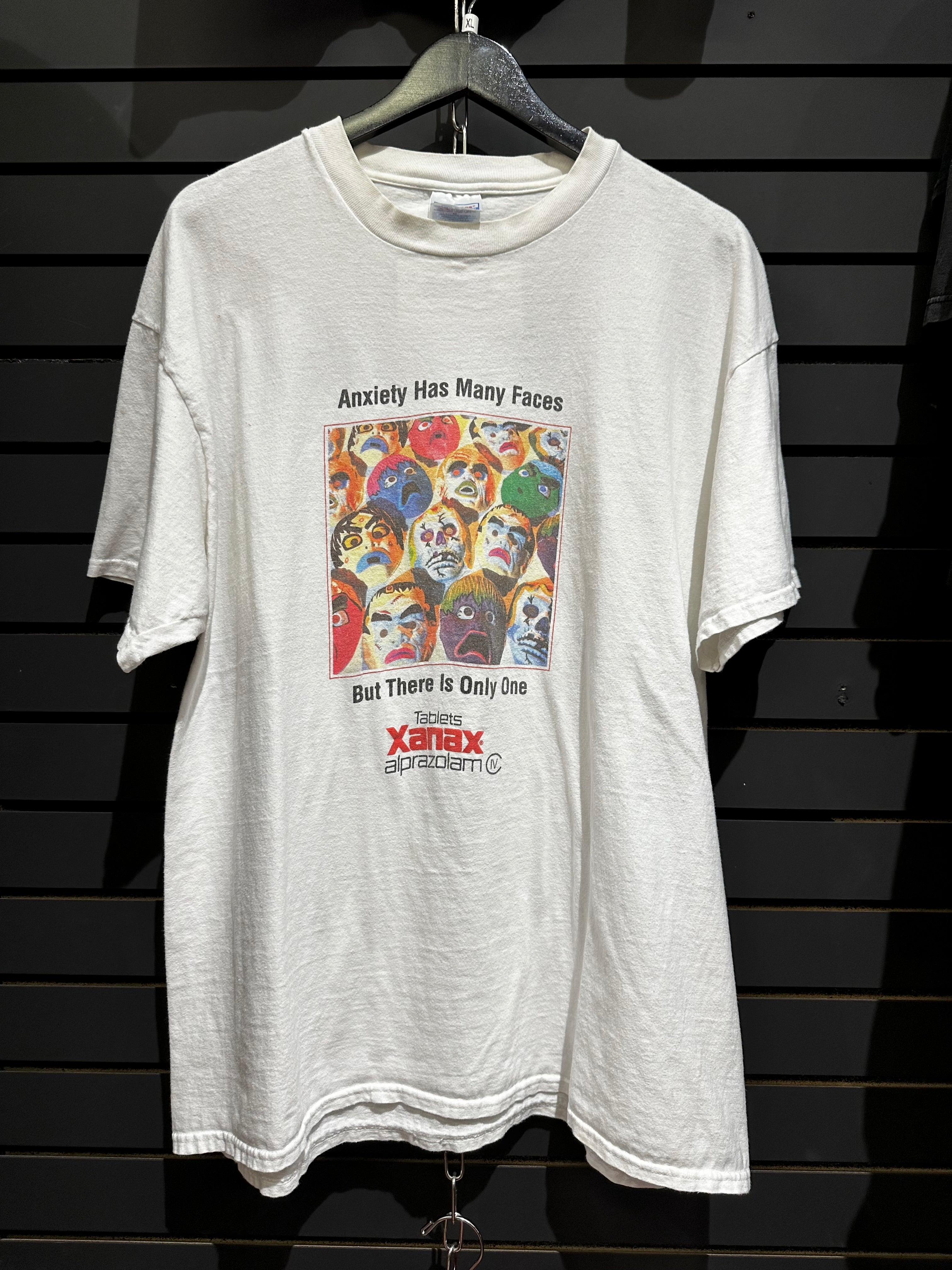 90s Faces of Anxiety Xanax Promo Tee Sz XL