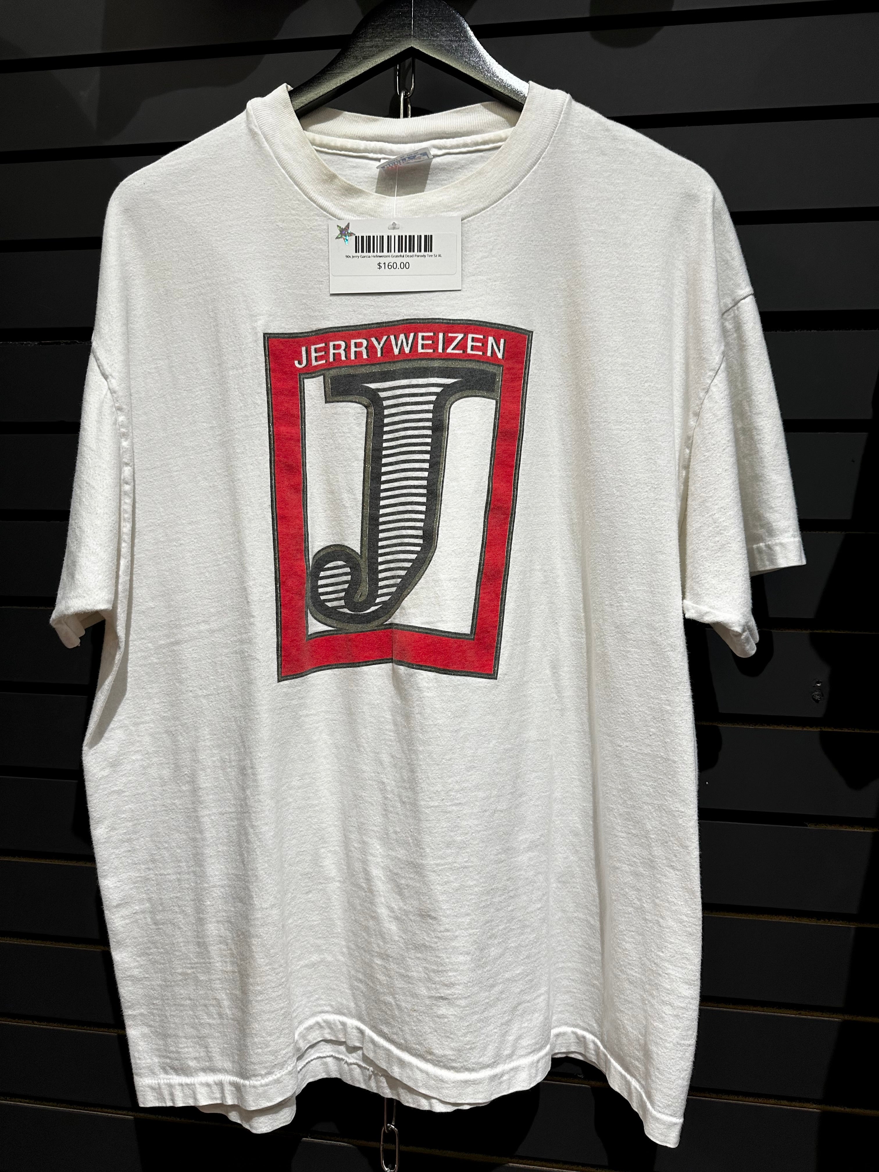 90s Jerry Garcia Hefeweizen Grateful Dead Parody Tee Sz XL